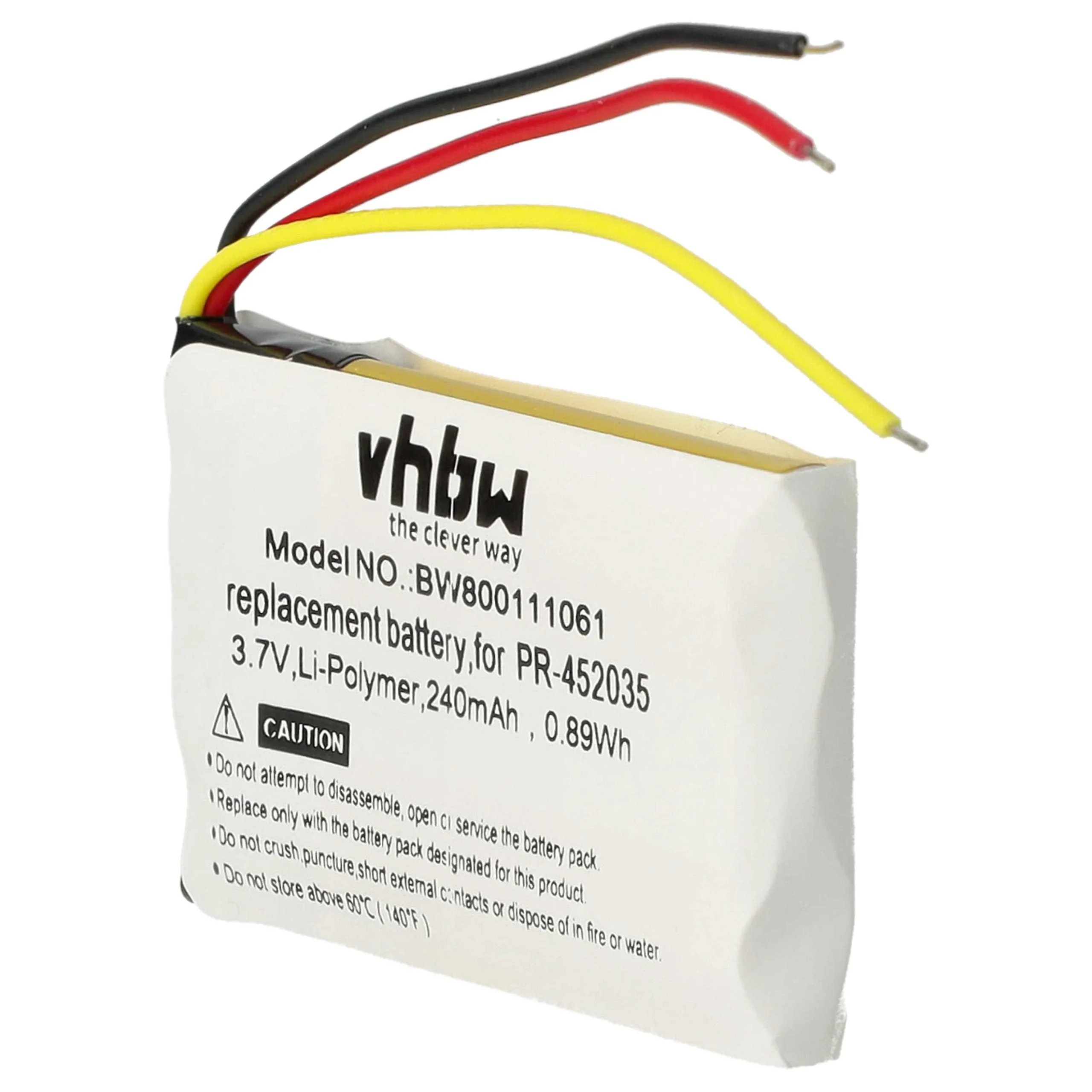 Batterie remplace Bose PR-452035 casque audio Bose - 240mAh 3,7V Li-polymère