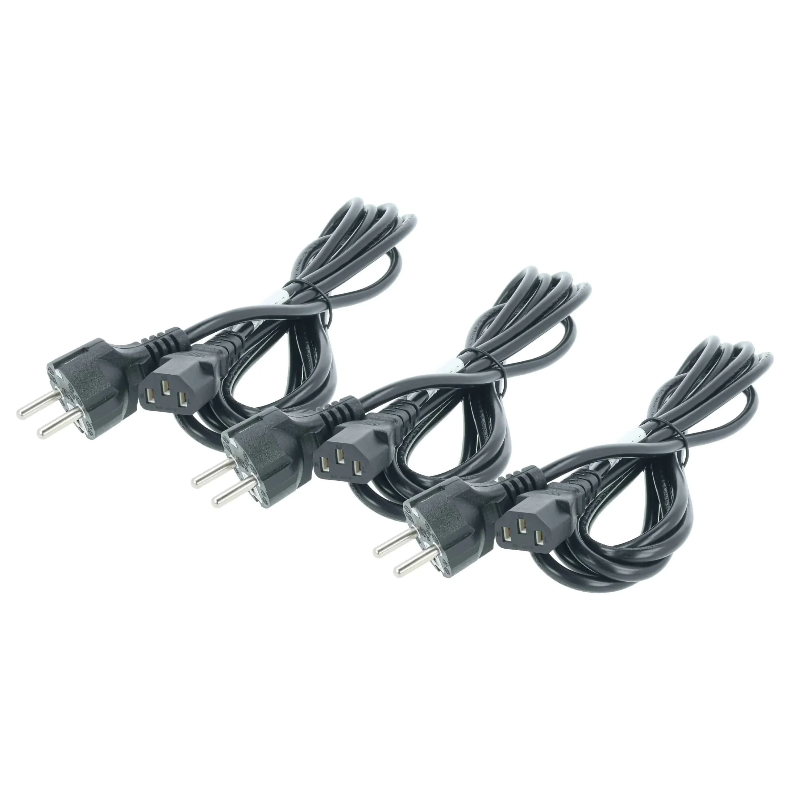 3x Câbles d'alimentation C13 prise Euro pour appareils comme des moniteurs d'ordinateur - 3m