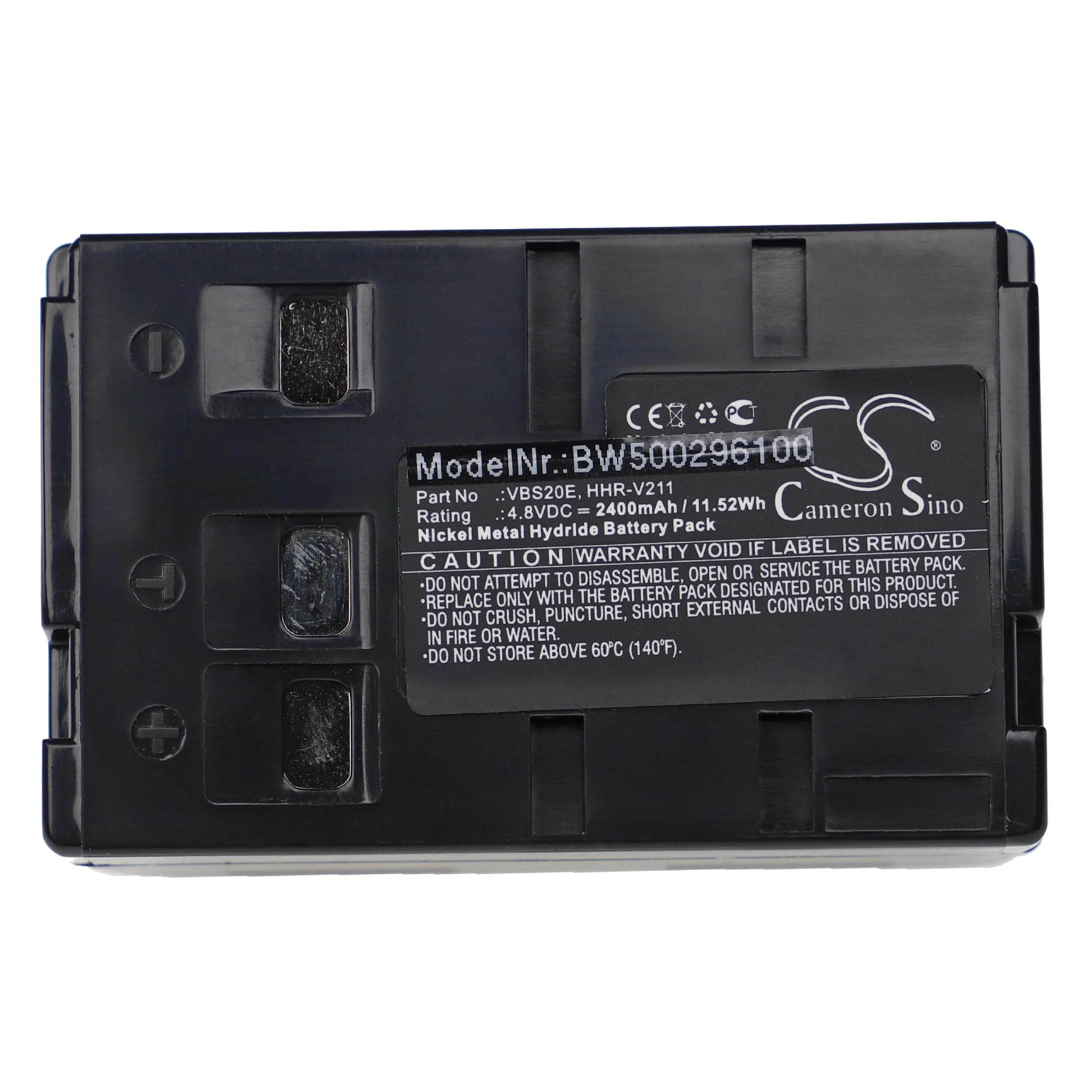 Batterie remplace Panasonic HHR-V211, HHR-V212, P-V212, PV211 pour caméscope Philips- 2400mAh 4,8V NiMH