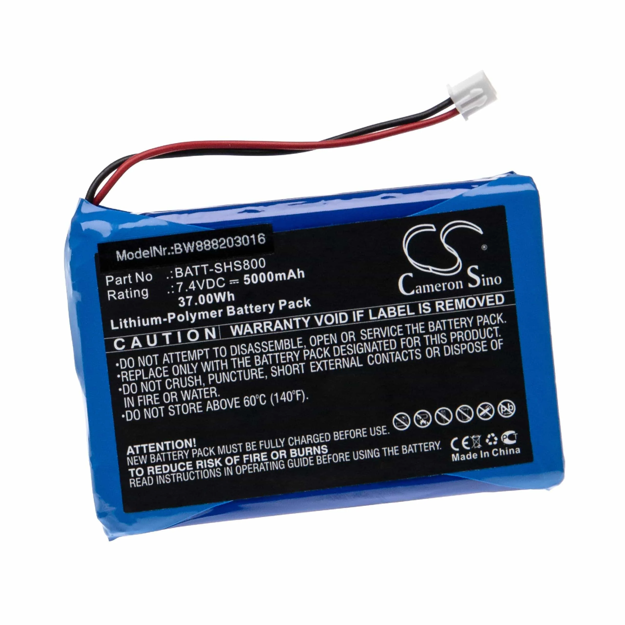 Batterie remplace Siglent BATT-SHS800 outil de mesure Siglent - 5000mAh 7,4V Li-polymère