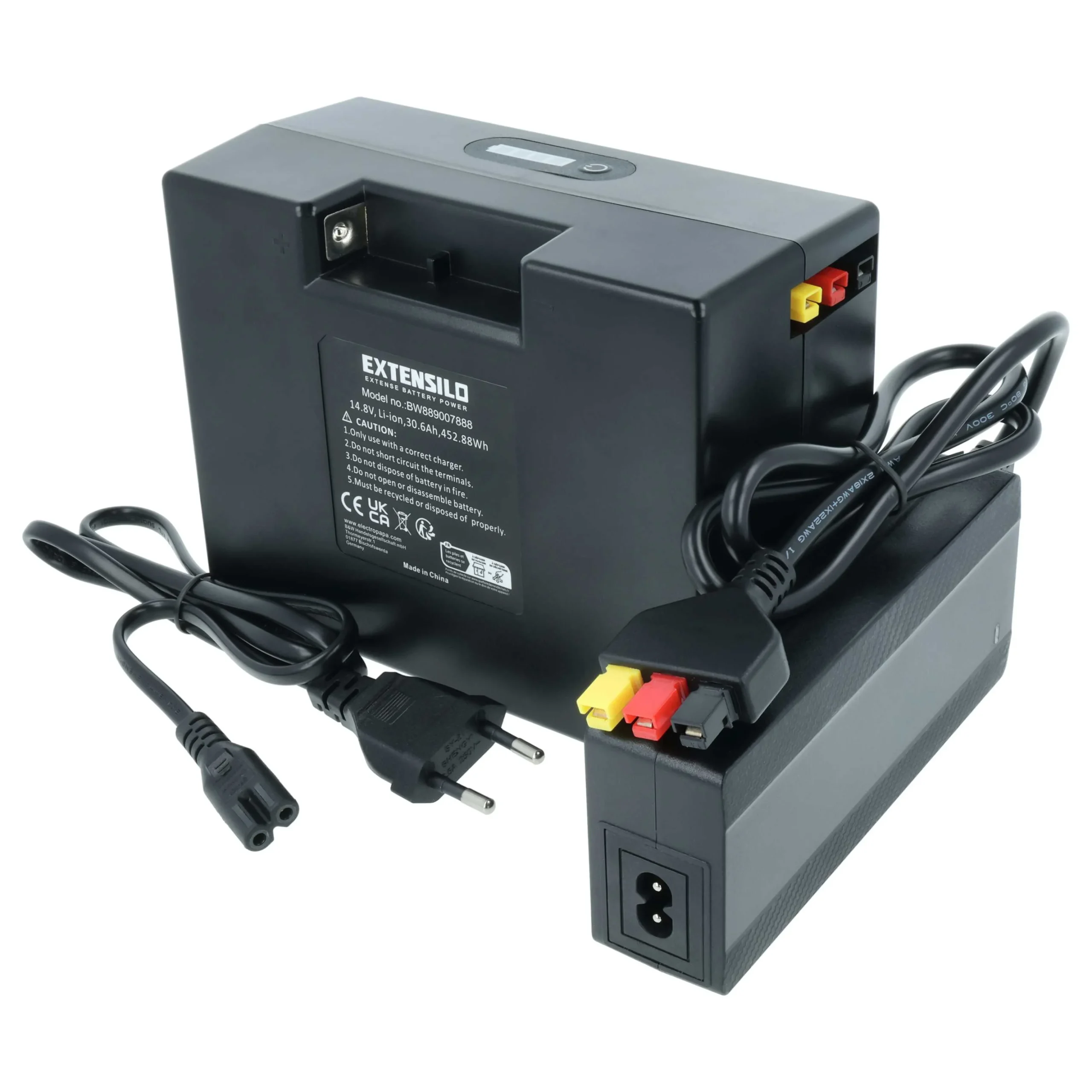 Batterie remplace 12V18Ah LiFePO4 Golf Battery Pack chariot de golf - 30,6Ah 14,8V Li-ion chargeur