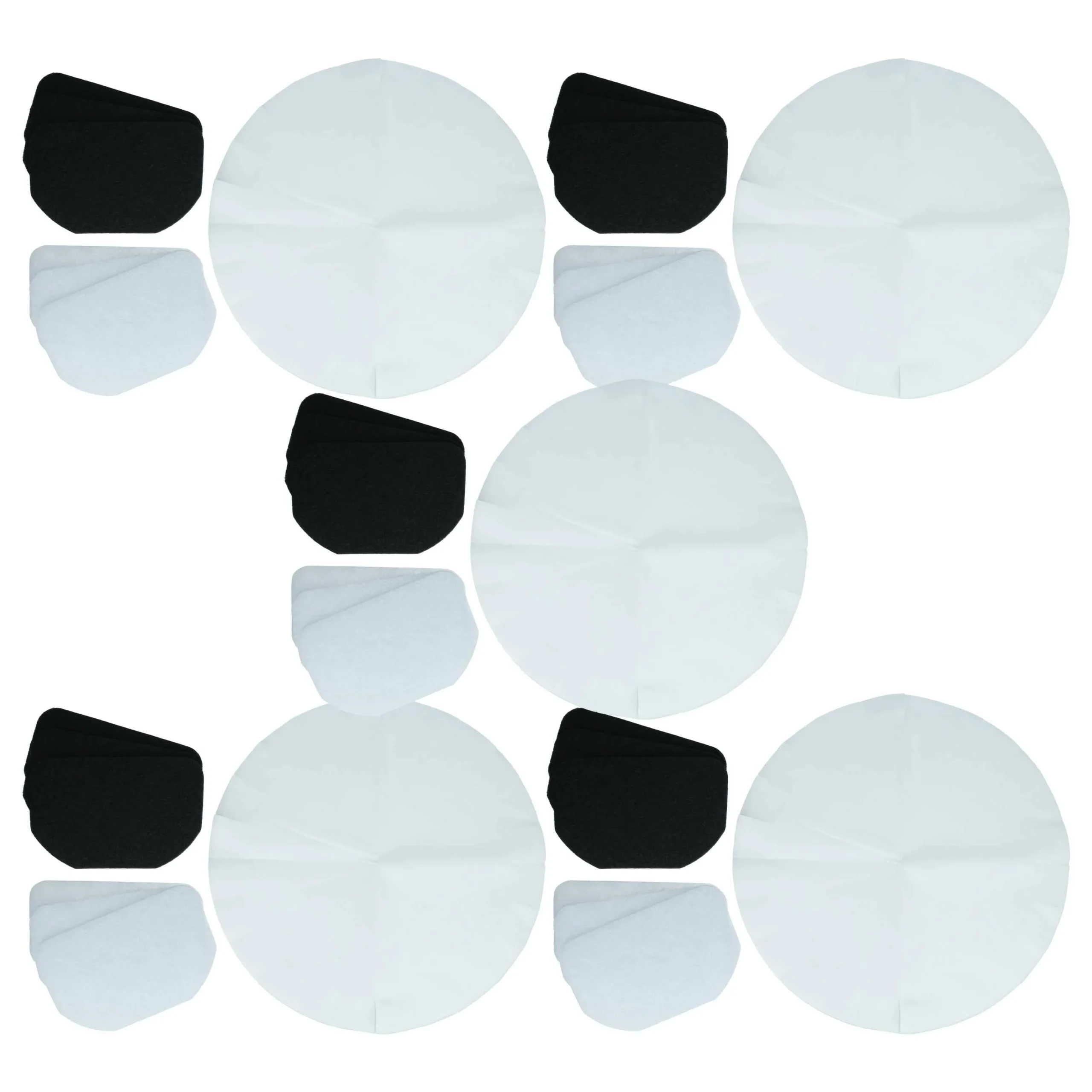 30x filtre papier, 15x filtre à charbon actif, 15x filtre à graisses remplace DeLonghi 5525102200 pour friteuse - Filtres