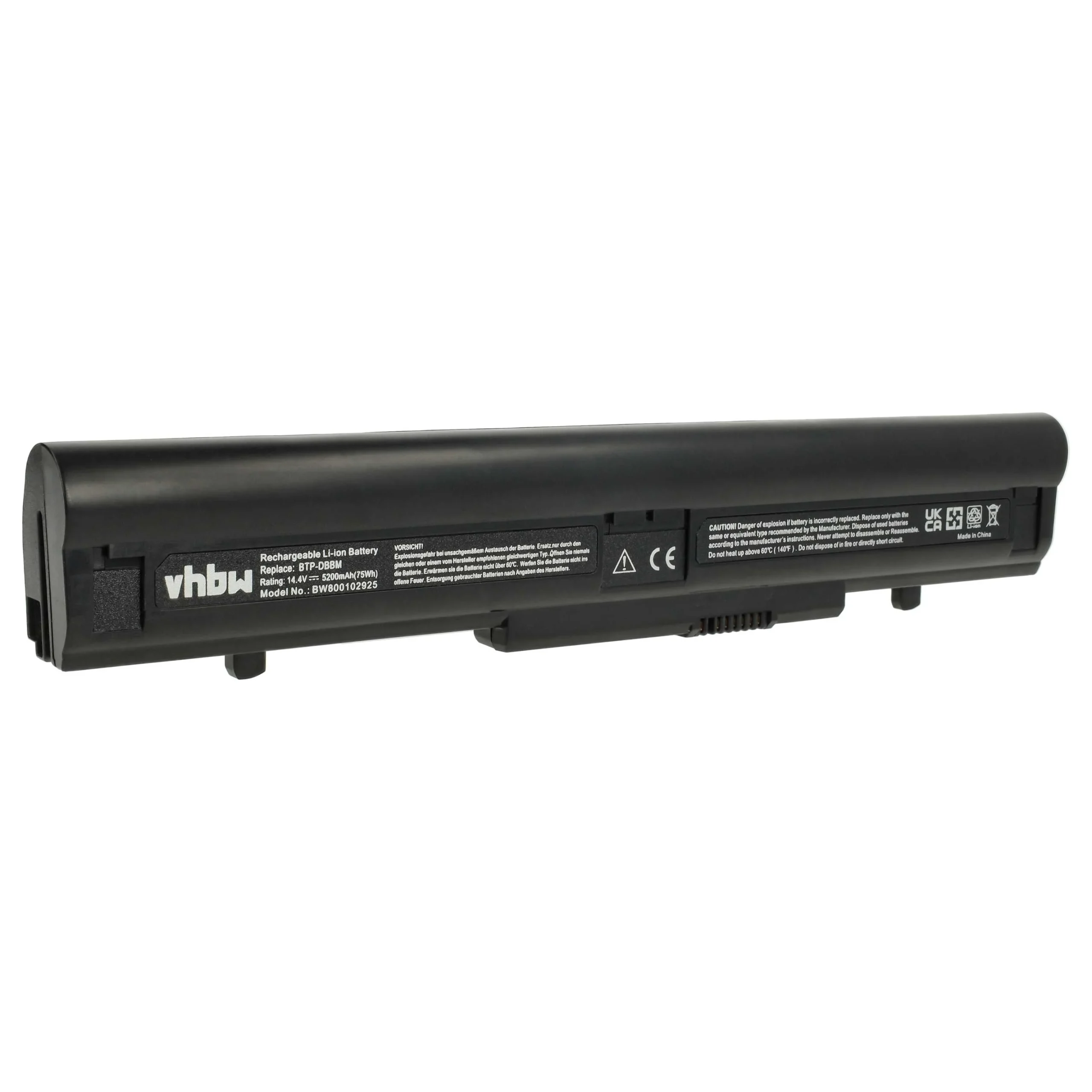 Batterie remplace Medion 40031365, 40022879 pour ordinateur portable Medion- 5200mAh 14,8V Li-ion, noir