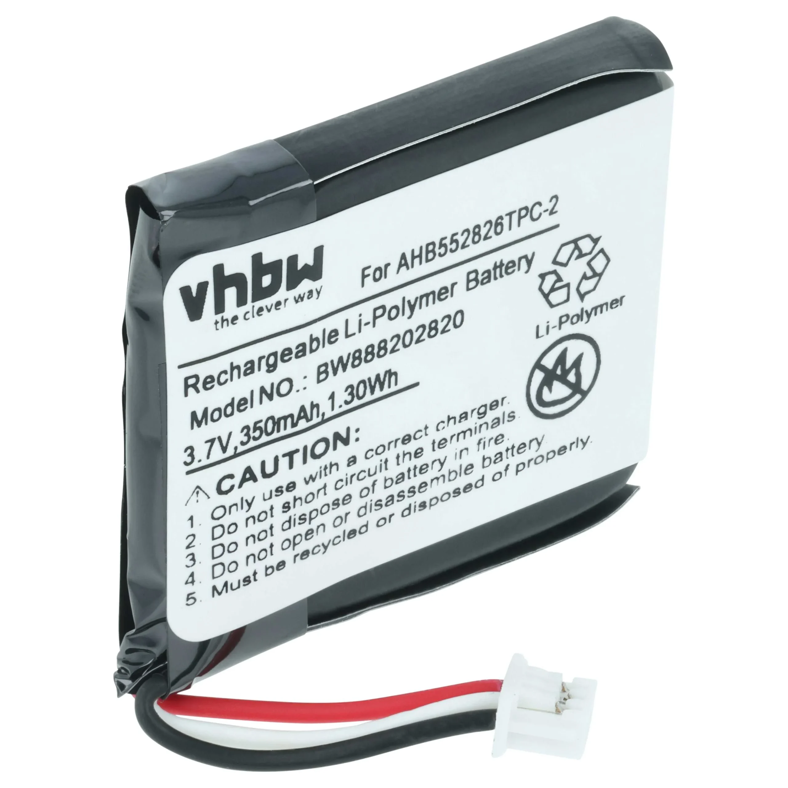 Batterie remplace Sennheiser AHB552826TPC-2 casque audio Sennheiser - 350mAh 3,7V Li-polymère