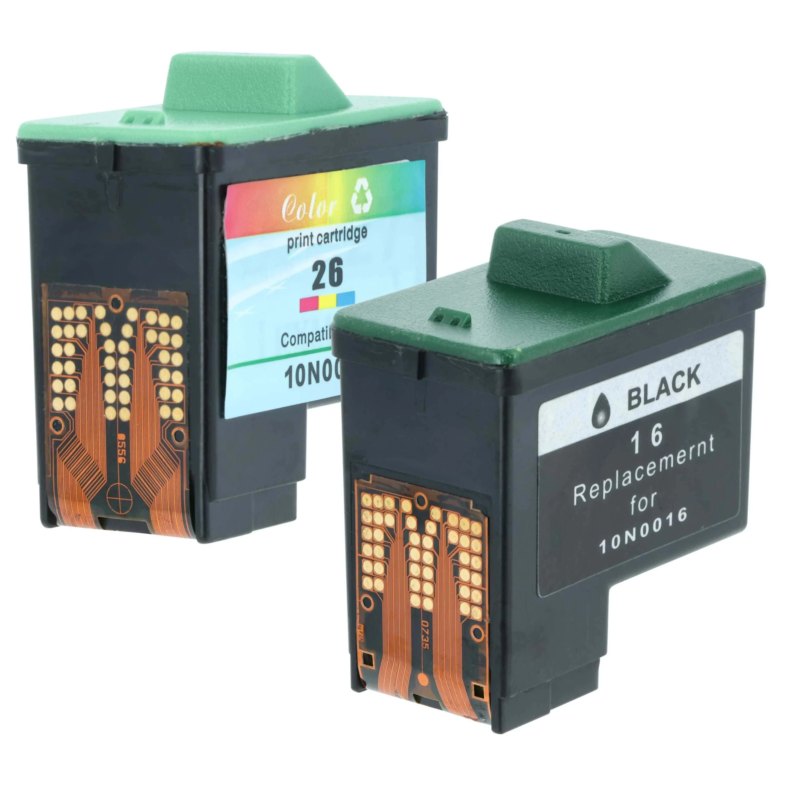 2x Cartouches remplace Lexmark 10N0227, 16, 10N0026, 10N0217, 27, 17, 26, 10N0016 pour imprimante - noir, CMY