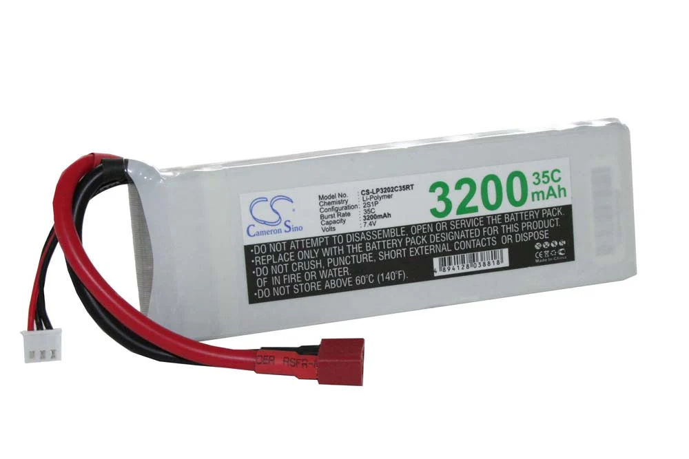 Batterie modèle radio-télécommandé - 3200mAh 7,4V Li-polymère, système T AWG12