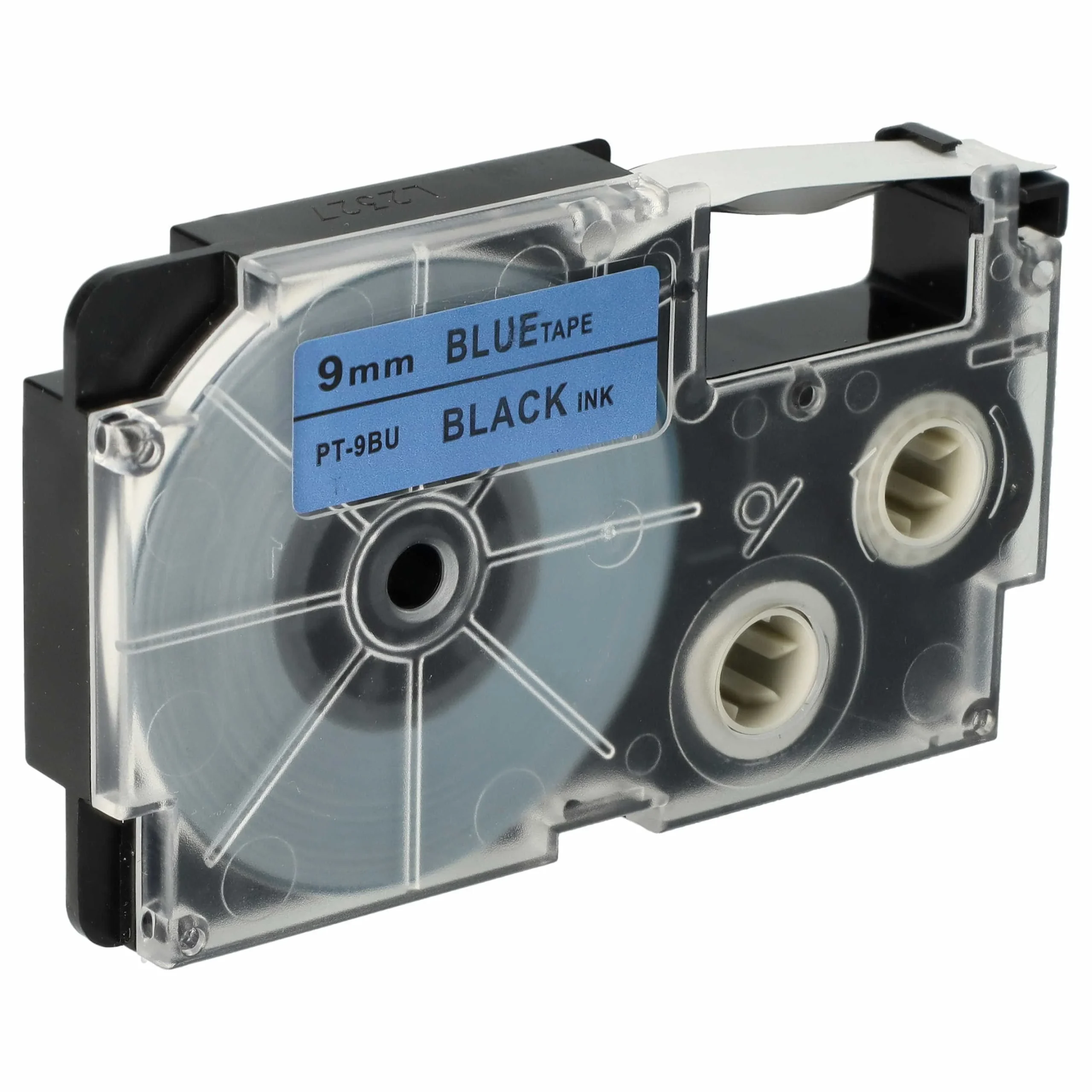 Cassette à ruban remplace Casio XR-9BU1, XR-9BU - 9mm lettrage Noir ruban Bleu, plastique