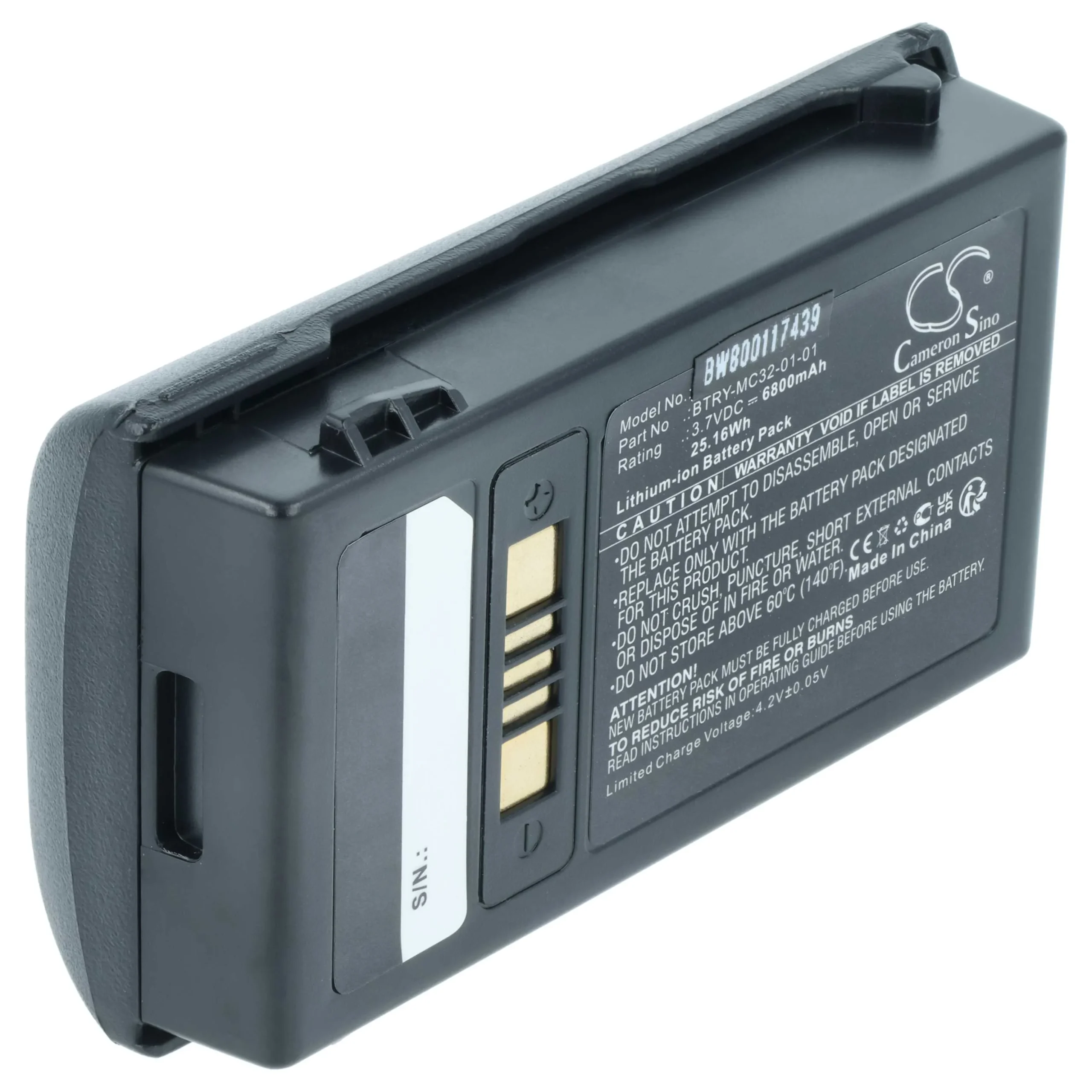 Batterie remplace Motorola BTRY-MC32-01-01 pour scanner de code-barre Motorola - 6800mAh 3,7V