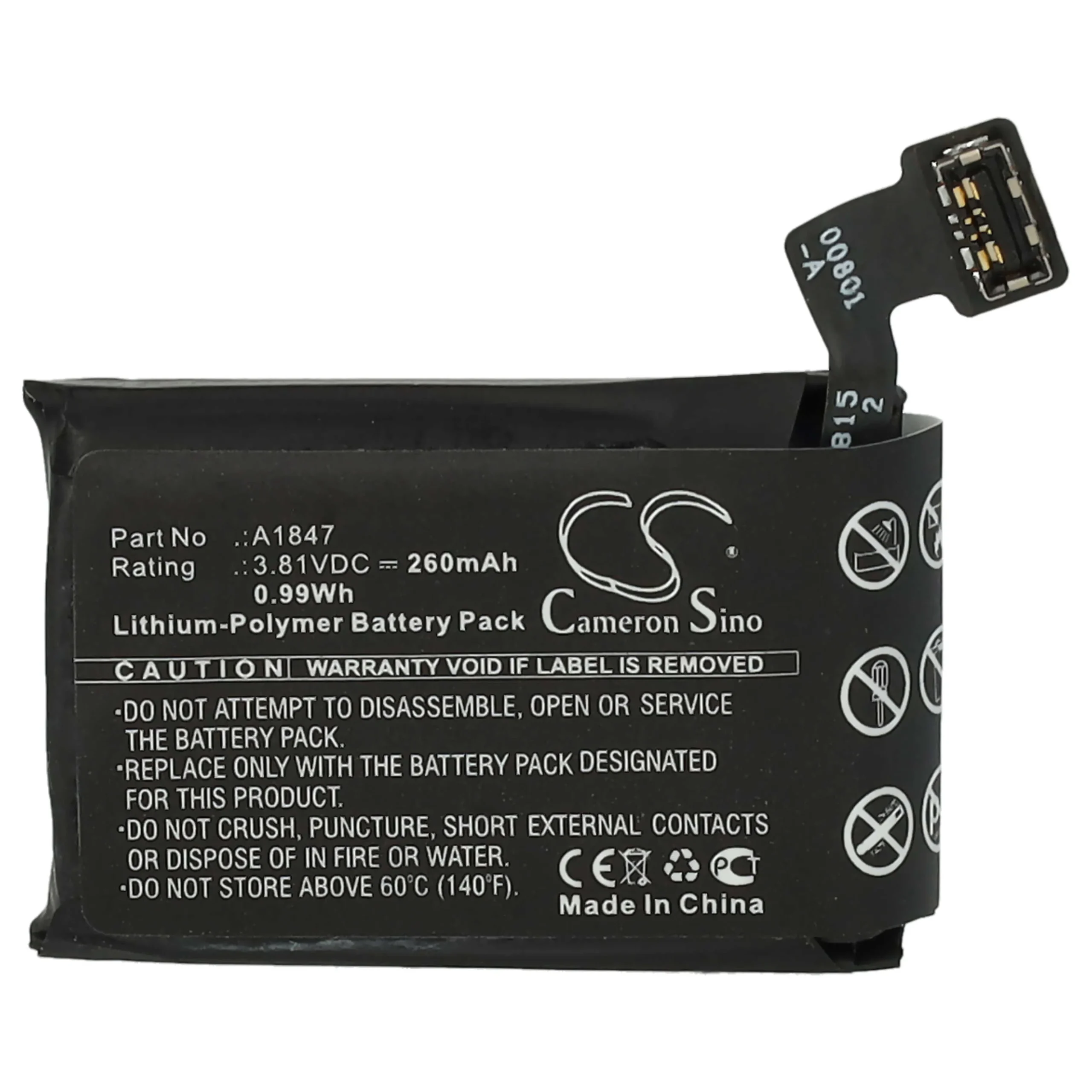 Batterie remplace Apple A1847 montre connectée - 260mAh 3,81V Li-polymère + outils