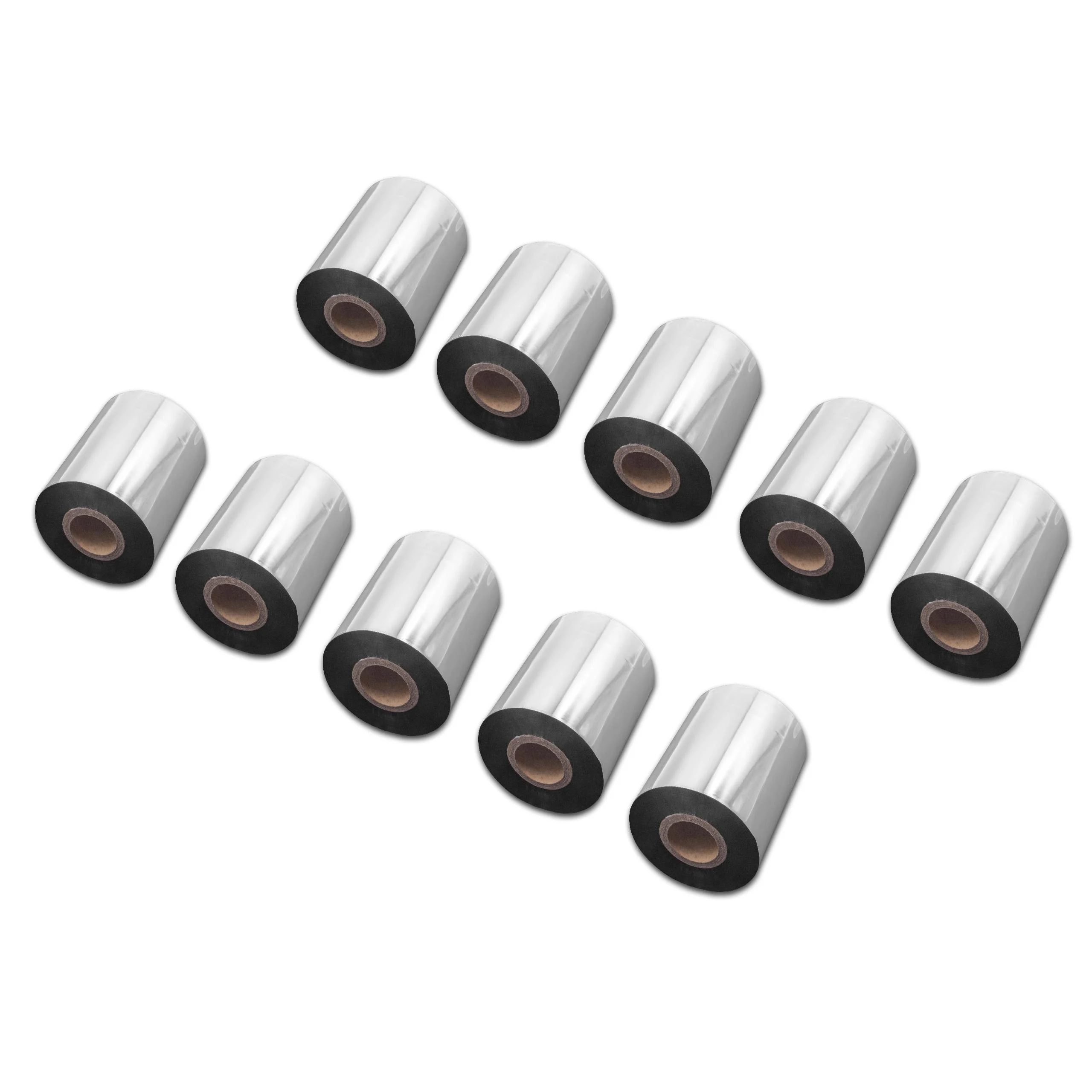10x Ruban de transfert thermique pour imprimante Godex, Printronix, TSC, Valentin - 80 mm x 300 m, résine/cire