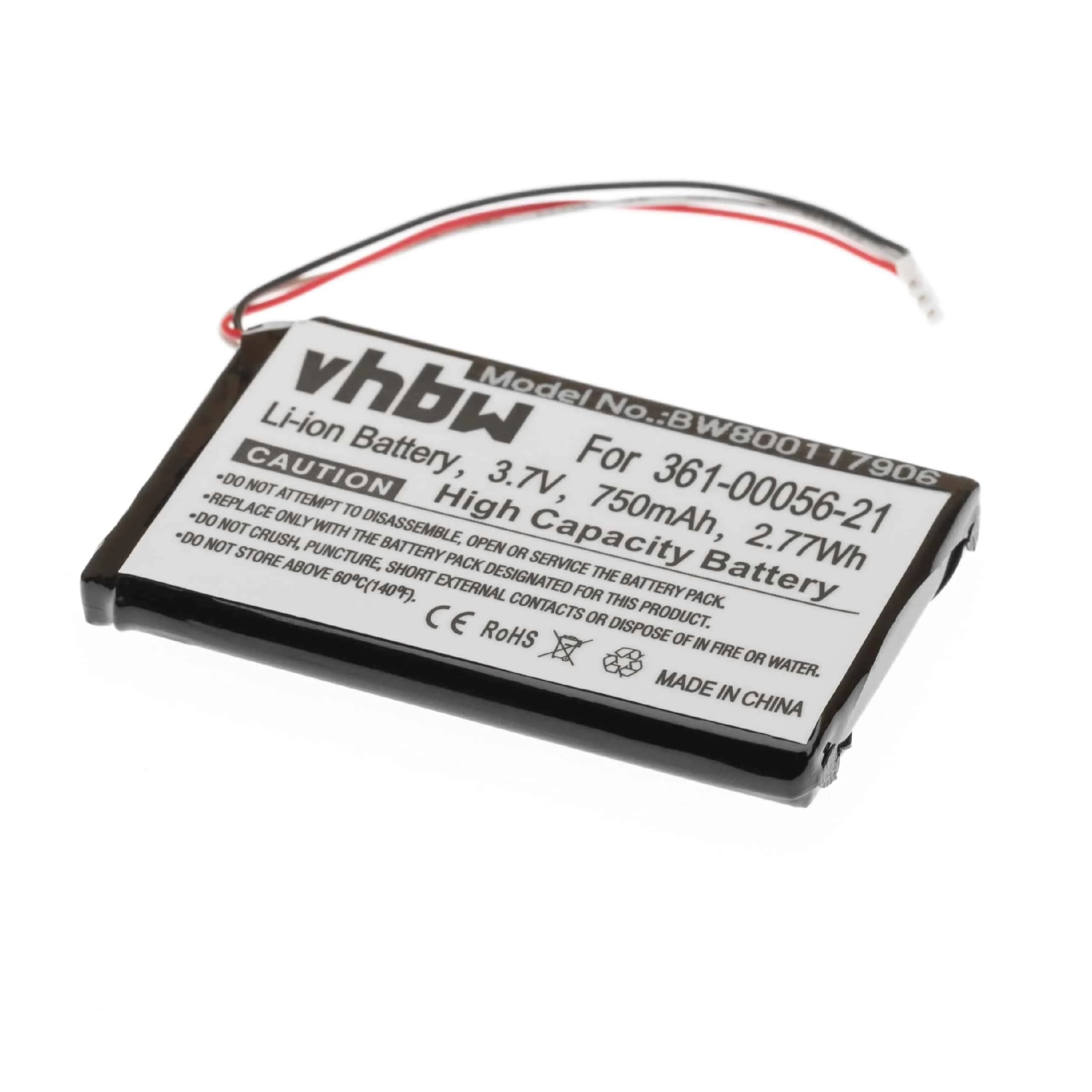 Batterie remplace Garmin 361-00056-21 pour navigation GPS Garmin - 750mAh 3,7V Li-ion