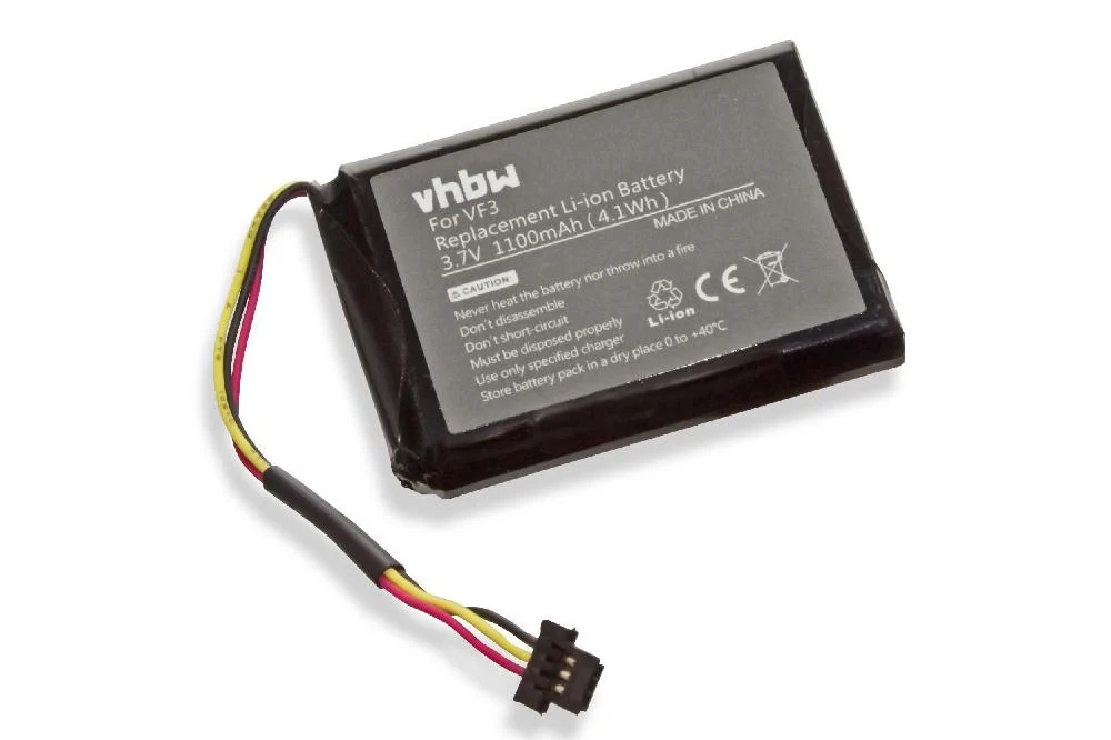 Batterie remplace TomTom VF3, FM68360420759 pour navigation GPS TomTom - 1100mAh 3,7V Li-ion