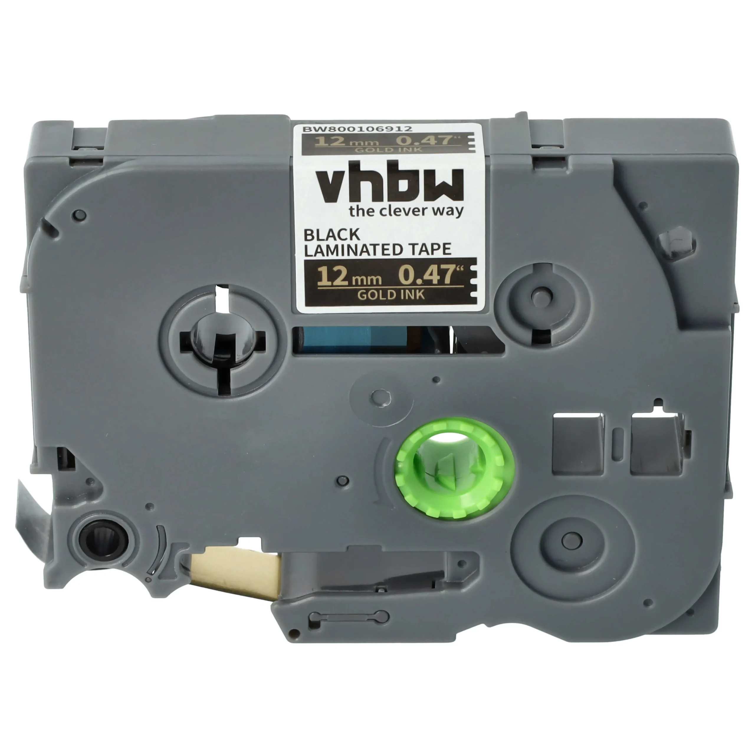 Cassette à ruban remplace Brother TZ-334, TZE-334 - 12mm lettrage Or ruban Noir, plastique