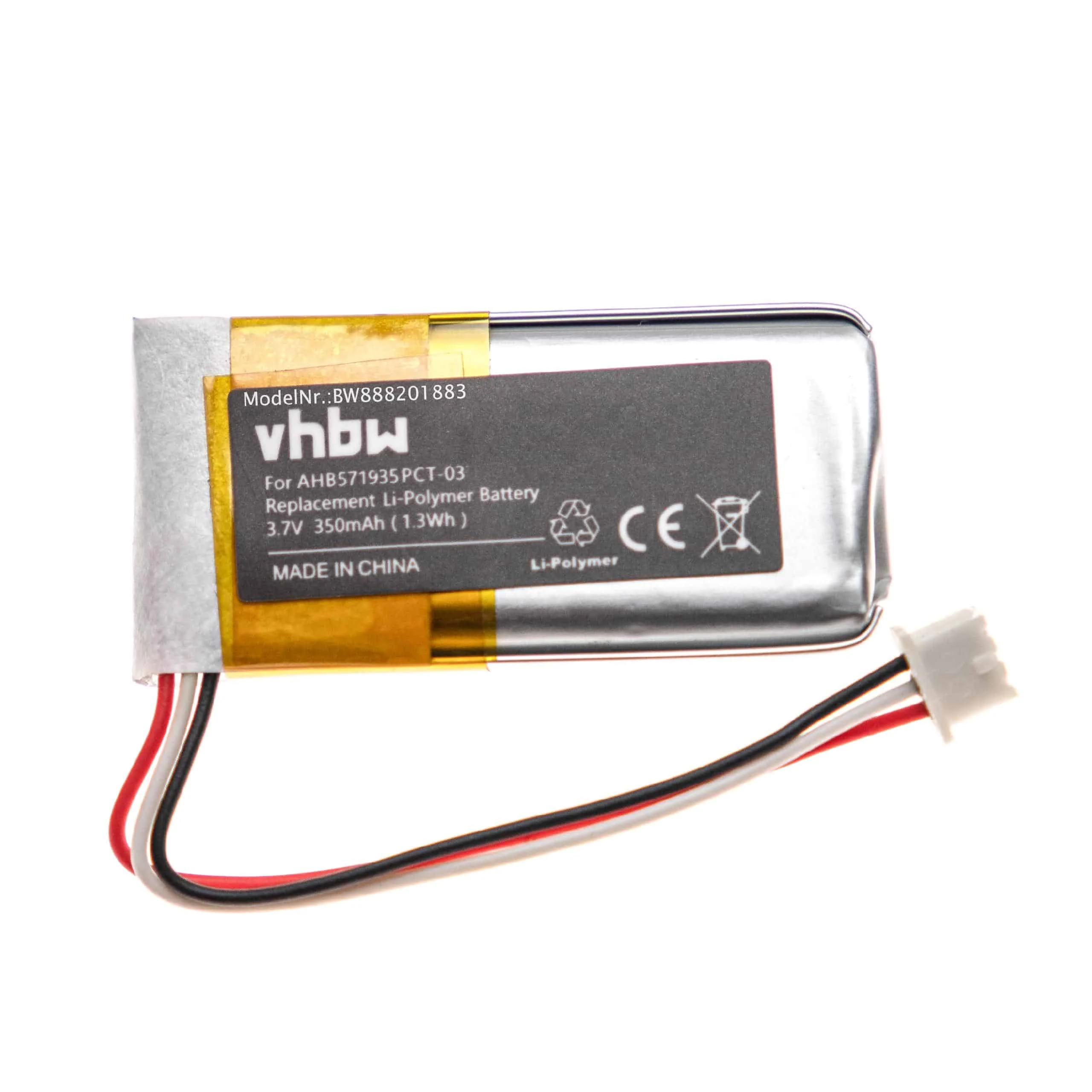 Batterie remplace Sennheiser 586477, 573695 amplificateur multimédia - 350mAh 3,7V Li-polymère