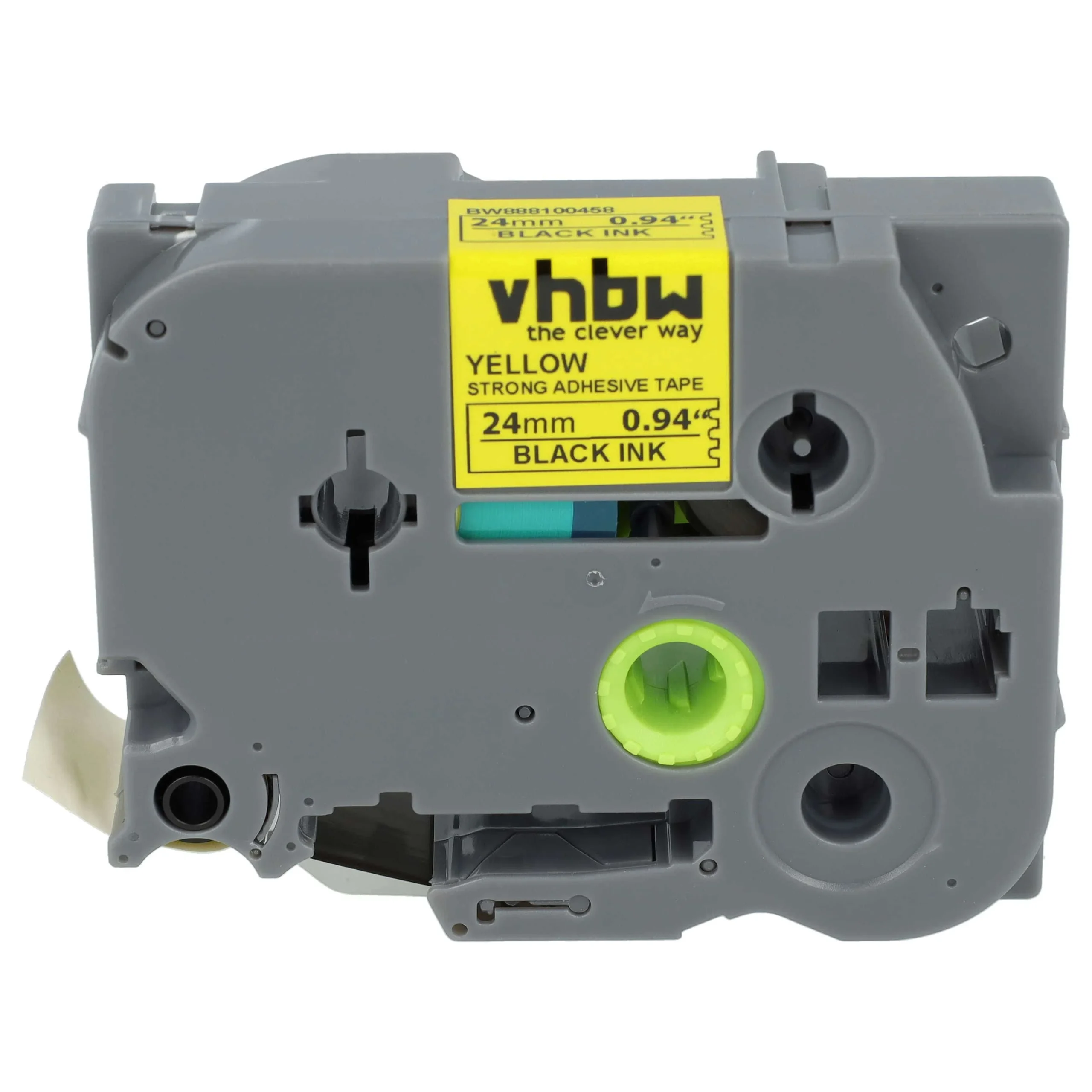 Cassette à ruban remplace Brother TZE-S651 - 24mm lettrage Noir ruban Jaune, plastique, extra fort