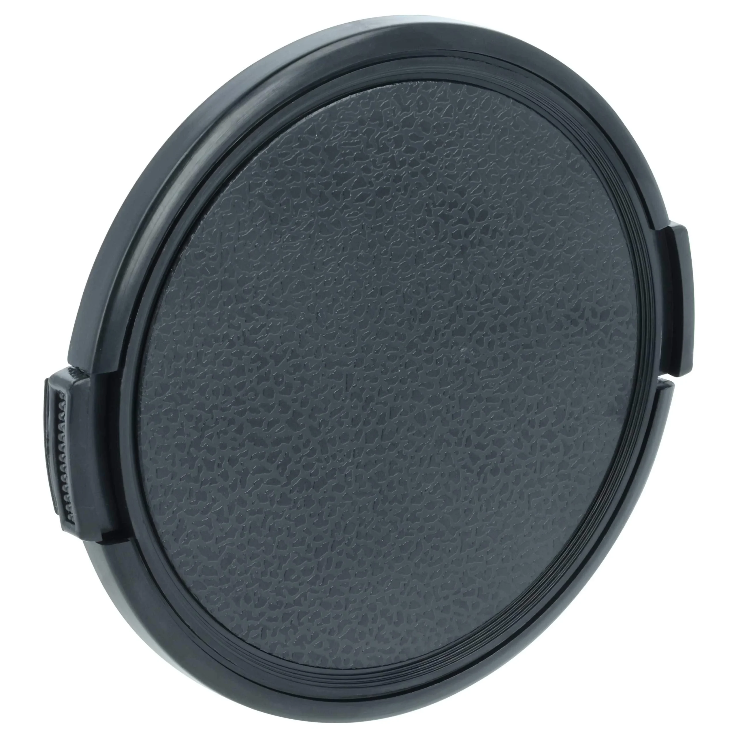 Bouchon d'objectif 72 mm - Prise latérale, plastique, noir
