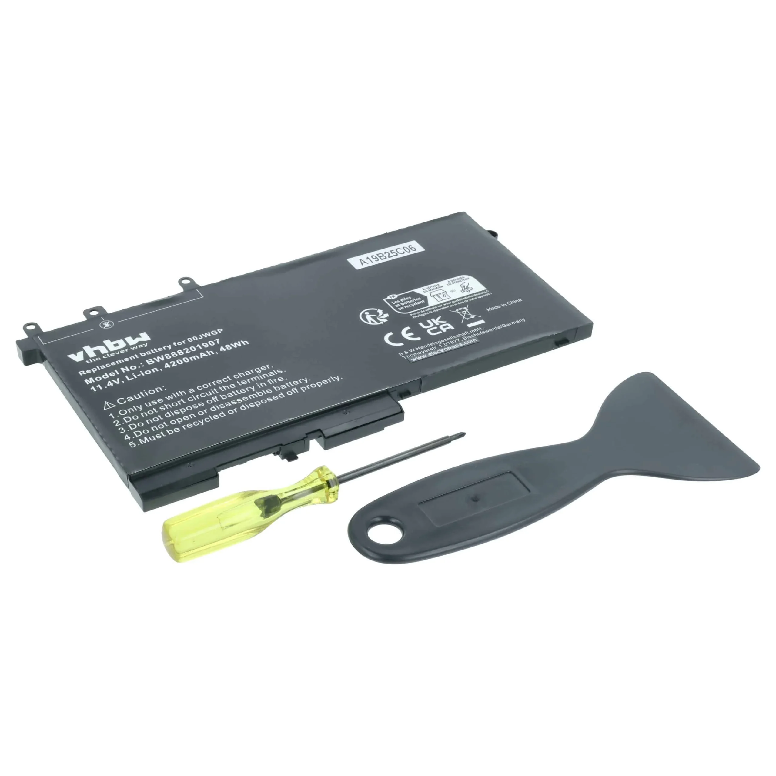 Batterie remplace Dell 83XPC, 0DJWGP, 3DDDG, 00JWGP, 4yfvg pour ordinateur portable Dell- 4200mAh 11,4V Li-ion