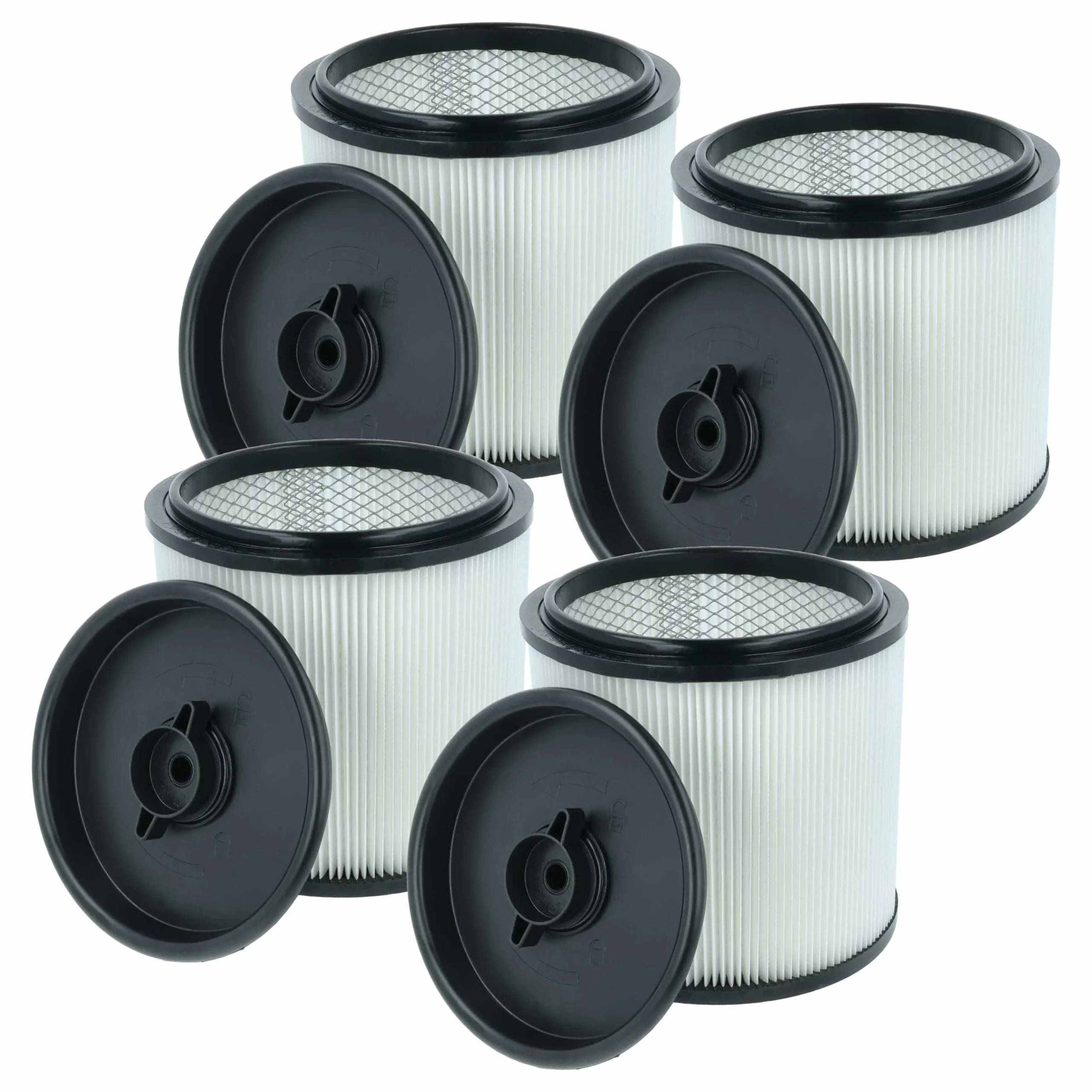 4x Filtre remplace EINHELL Accessory 2351126 pour aspirateur Einhell - filtre plissé, noir / blanc