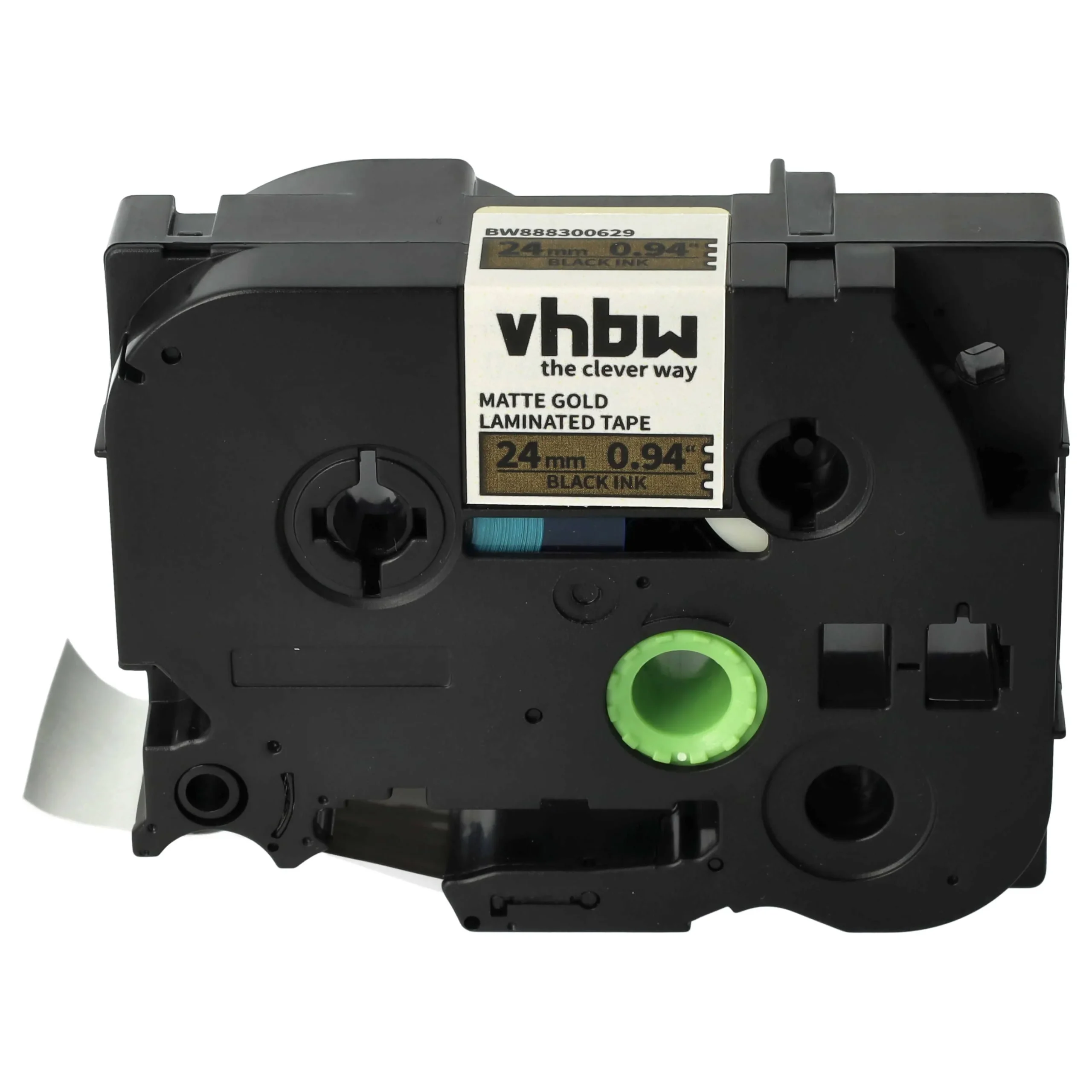 Cassette à ruban remplace Brother TZE-MQ851 - 24mm lettrage Noir ruban Or mat, plastique