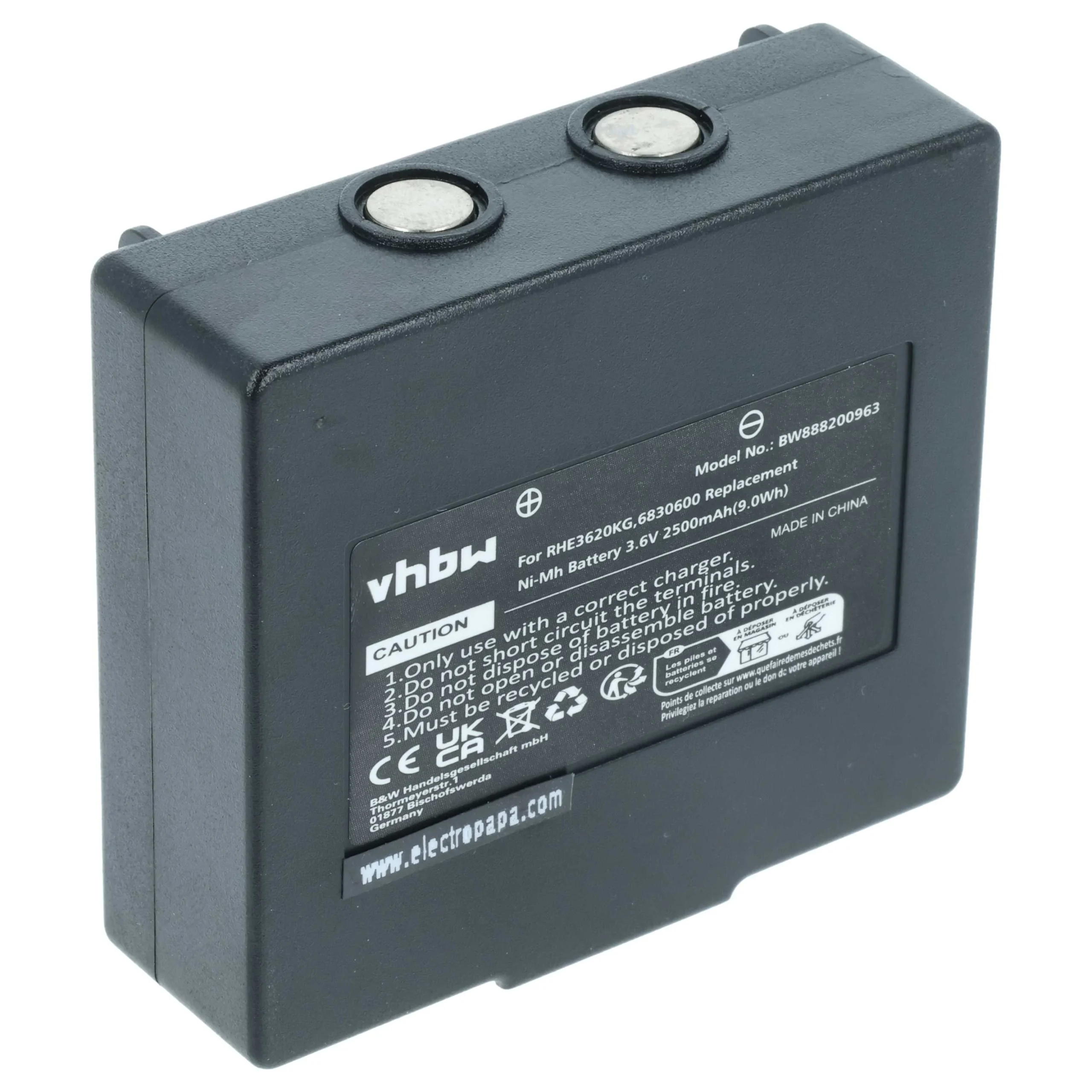 Batterie remplace Abitron KH68300990, EX2-22 - 2500mAh 3,6V NiMH