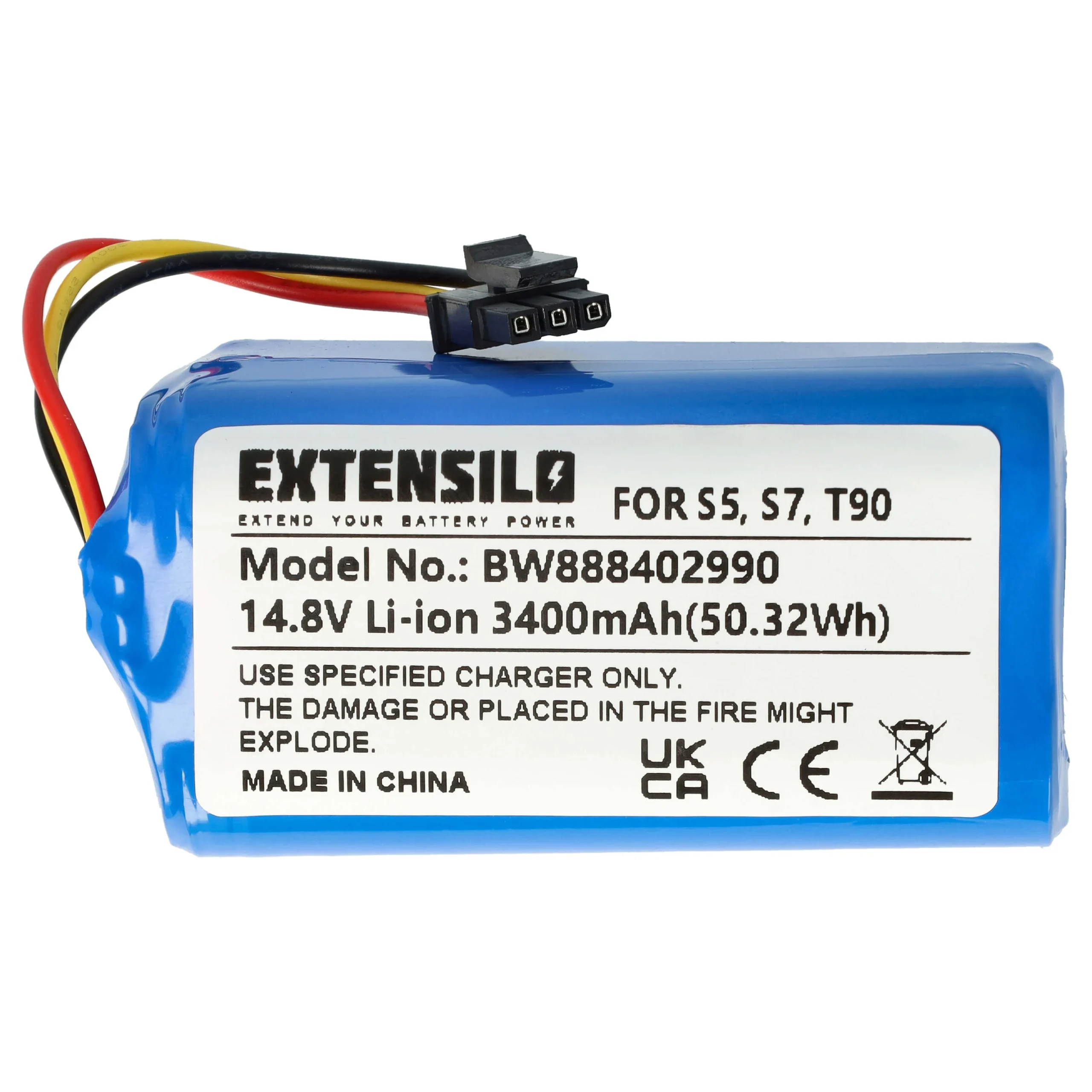 Batterie remplace Qihoo LR-PAS0638W-EU, M26-4S1P, 2ASP4-S5 pour robot aspirateur Qihoo - 3400mAh 14,8V Li-ion