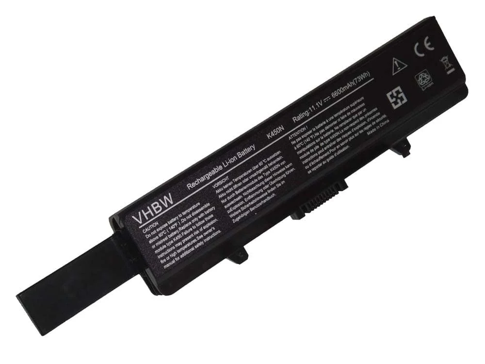 Batterie remplace Dell 0GW252, 0F965N, 0F972N pour ordinateur portable Dell- 6600mAh 11,1V Li-ion, noir