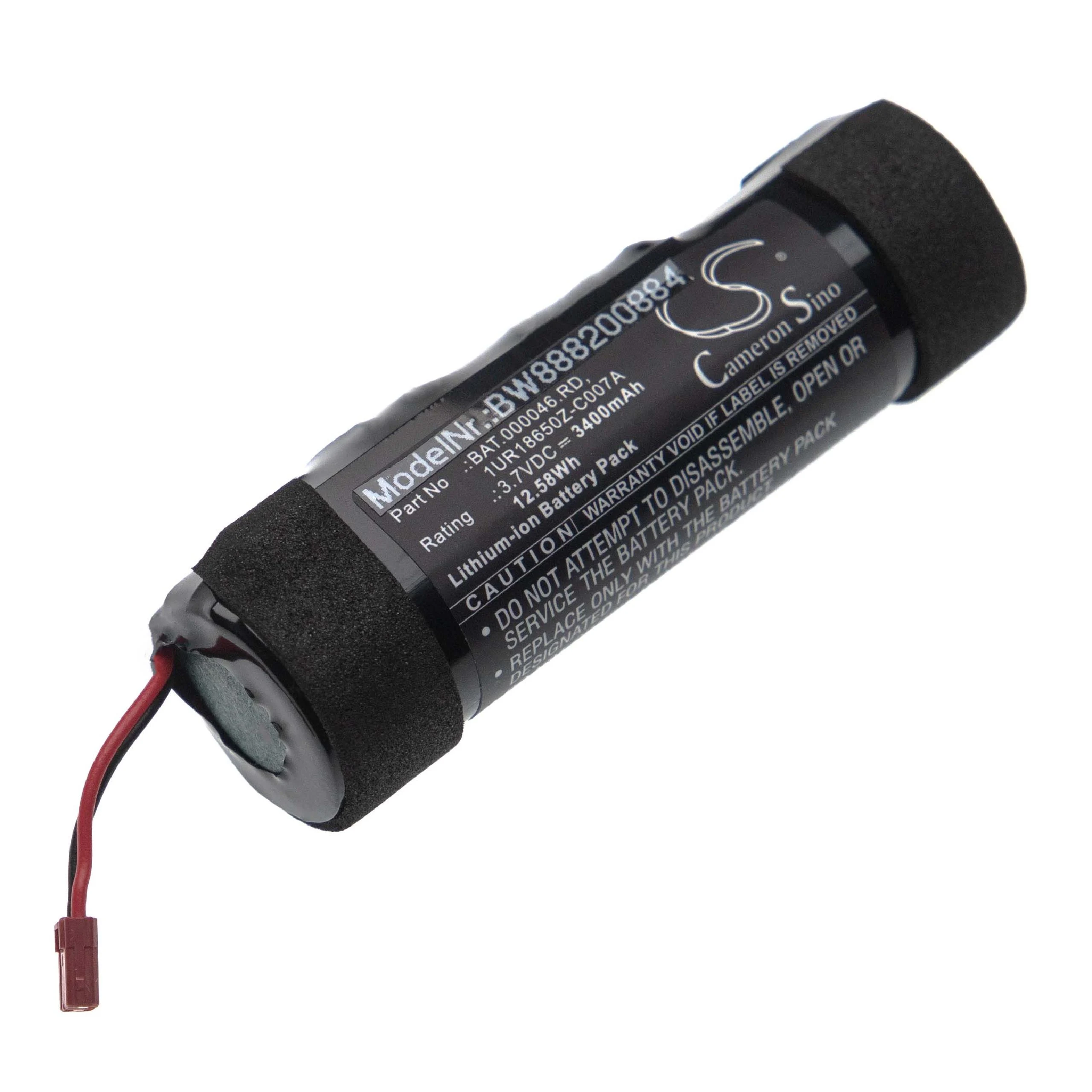 Batterie remplace Philip Morris BAT.000046.RD, 1UR18650Z-C007A cigarette électronique - 3400mAh 3,7V Li-ion