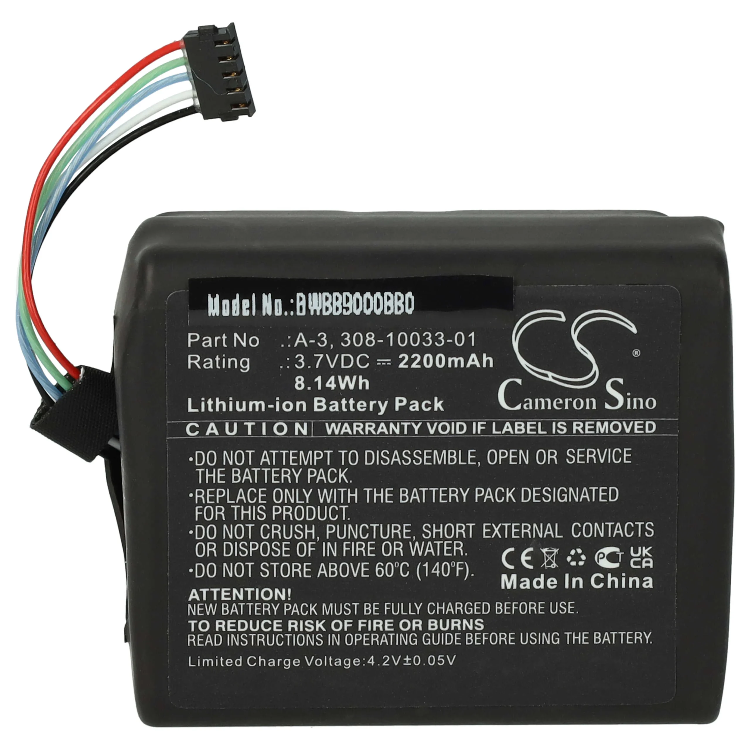 Batterie remplace Arlo 308-10033-01, A-3 pour moniteur bébé Arlo - 2200mAh 3,7V Li-ion