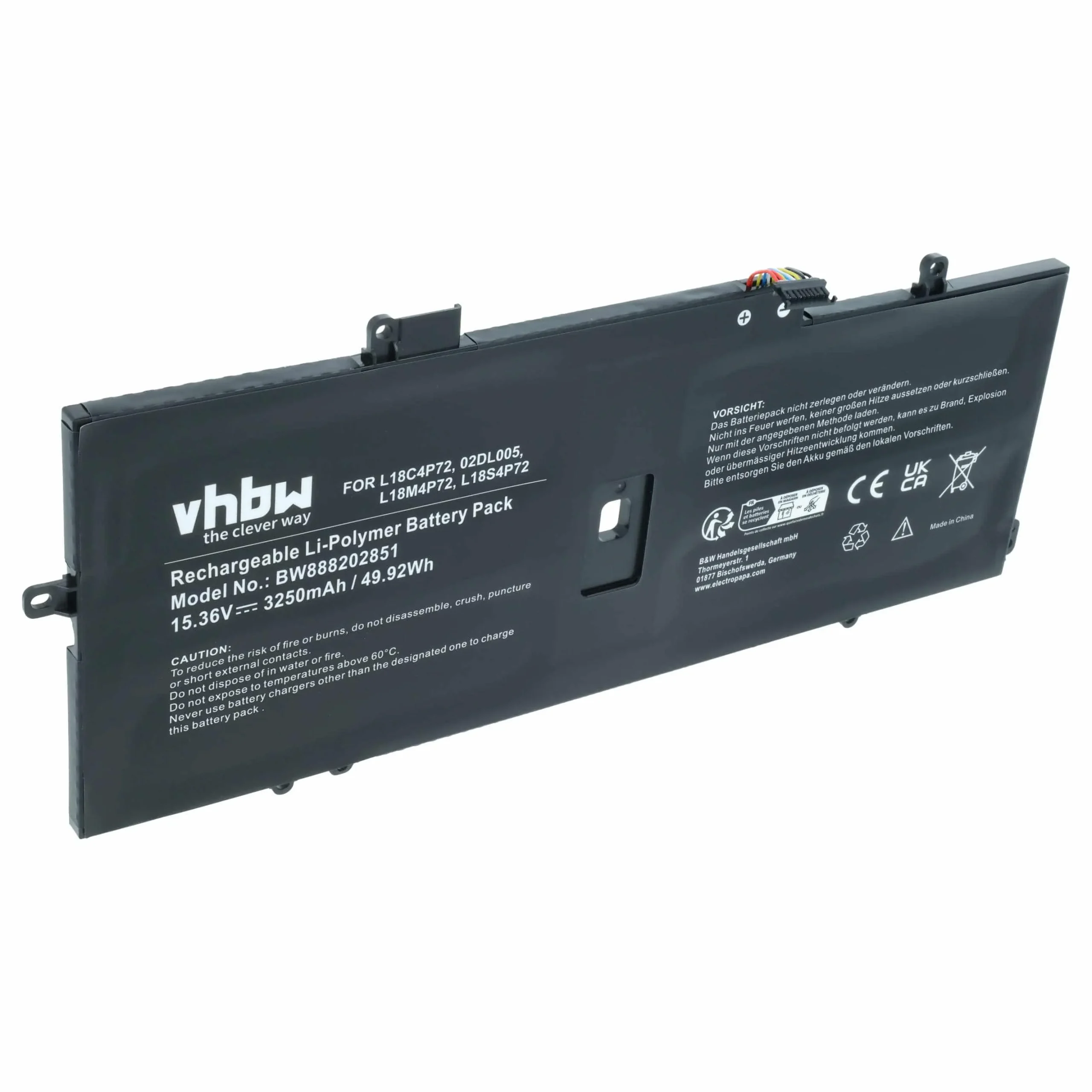 Batterie remplace Lenovo 02DL005L18L4P71, 02DL004 pour ordinateur portable Lenovo- 3200mAh 15,36V Li-polymère