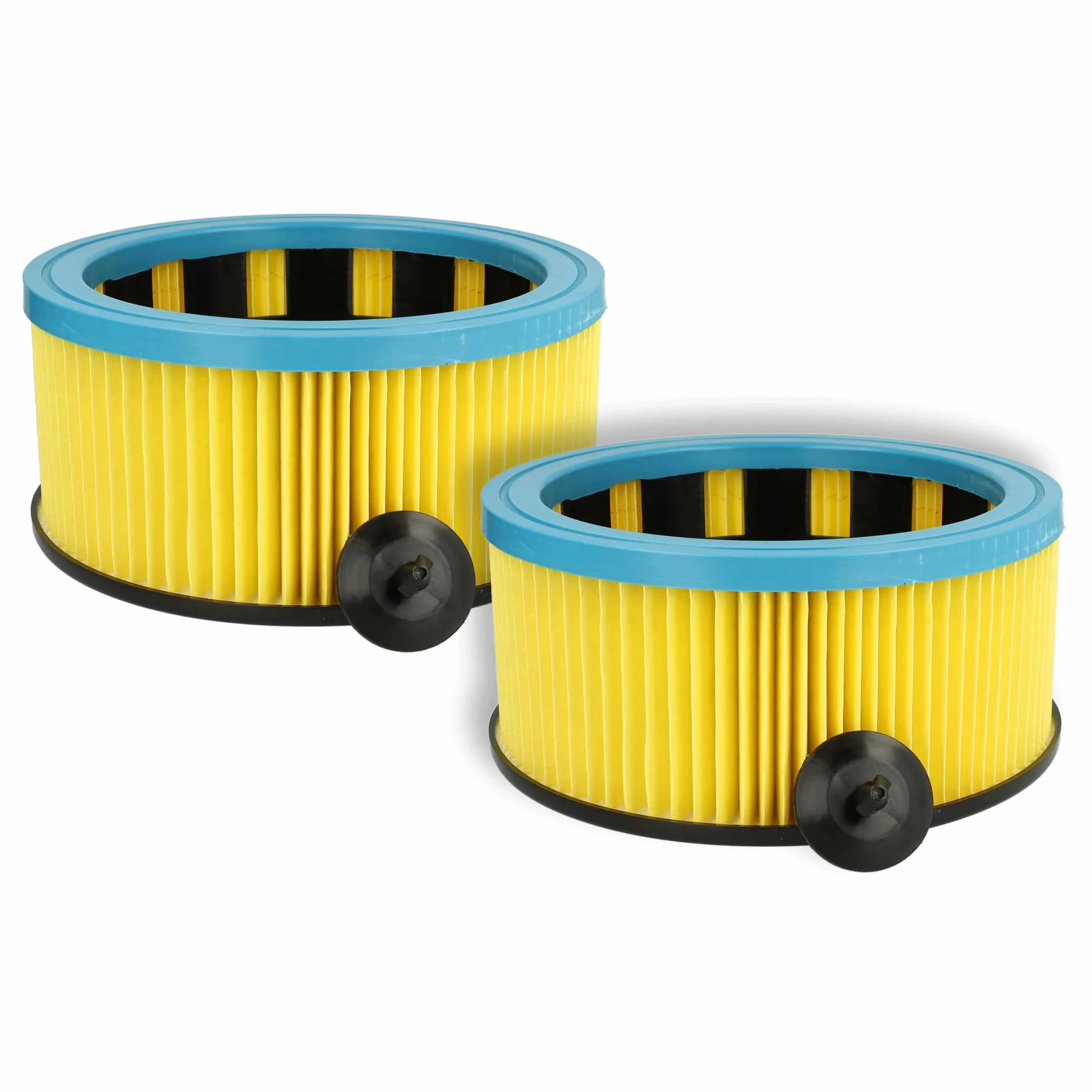 2x Filtre remplace Metabo 631753000 pour aspirateur Hitachi - filtre plissé M, noir / bleu / jaune
