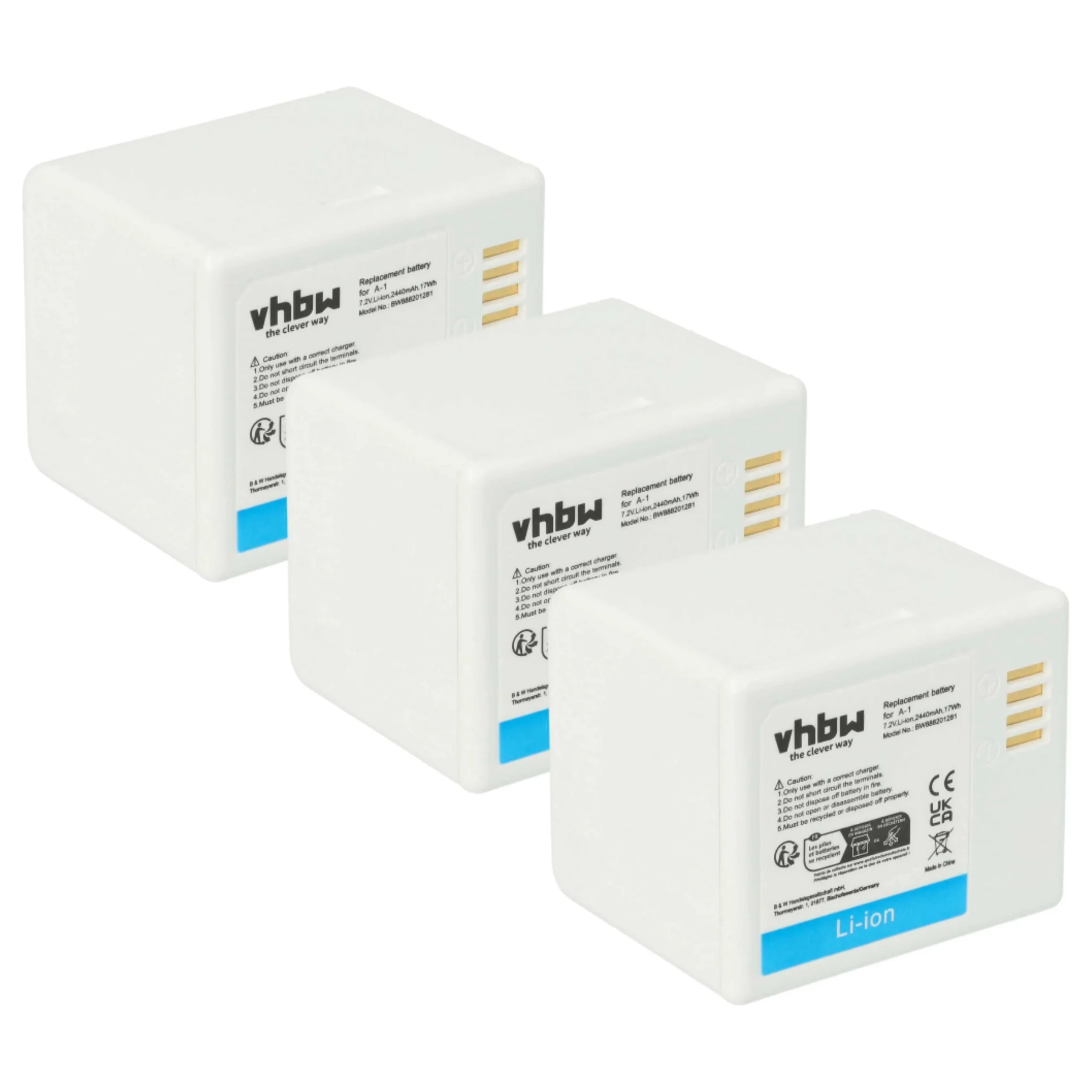 Batterie (3 pcs.) remplace Netgear / Arlo 308-10029-01 caméra de surveillance - 2200mAh 7,2V Li-ion