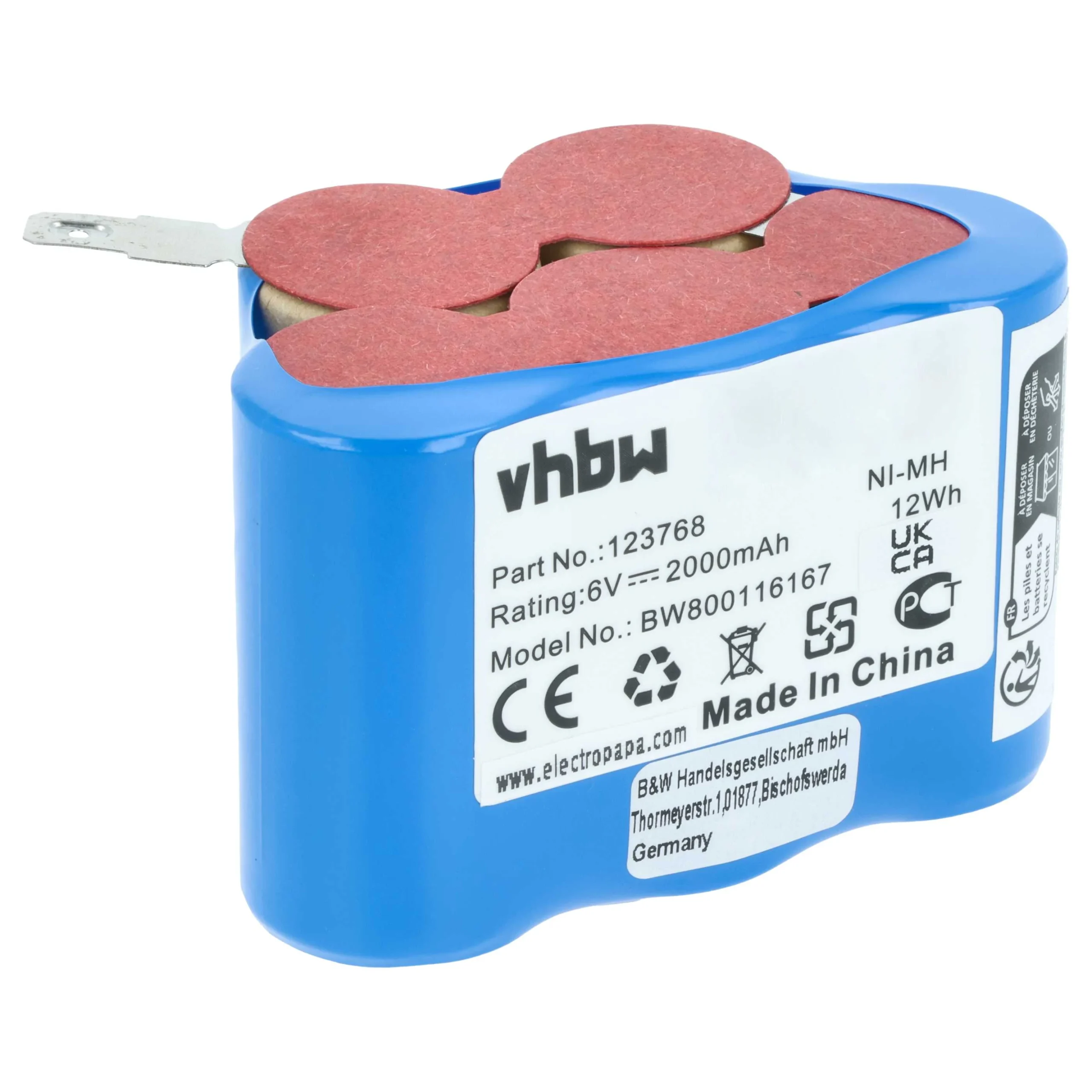 Pack batterie remplace 93230 5, VYRR, VYRR6, 123768 moteur de scooter avec régulateur - 2Ah 6V NiMH