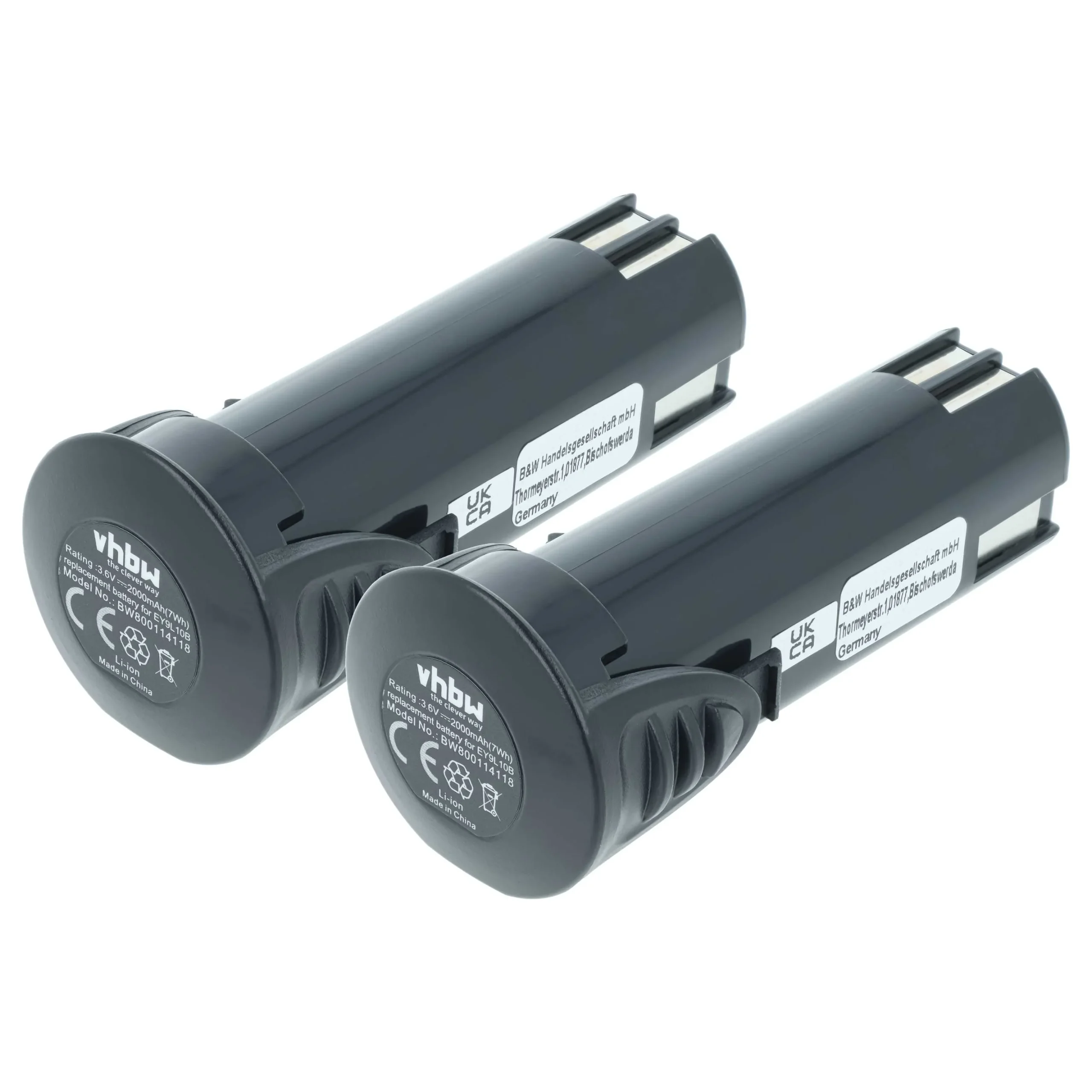 Batterie (2 pcs.) remplace Panasonic EZ9L10, EY9L10B outil électrique Panasonic - 2000mAh 3,6V Li-ion