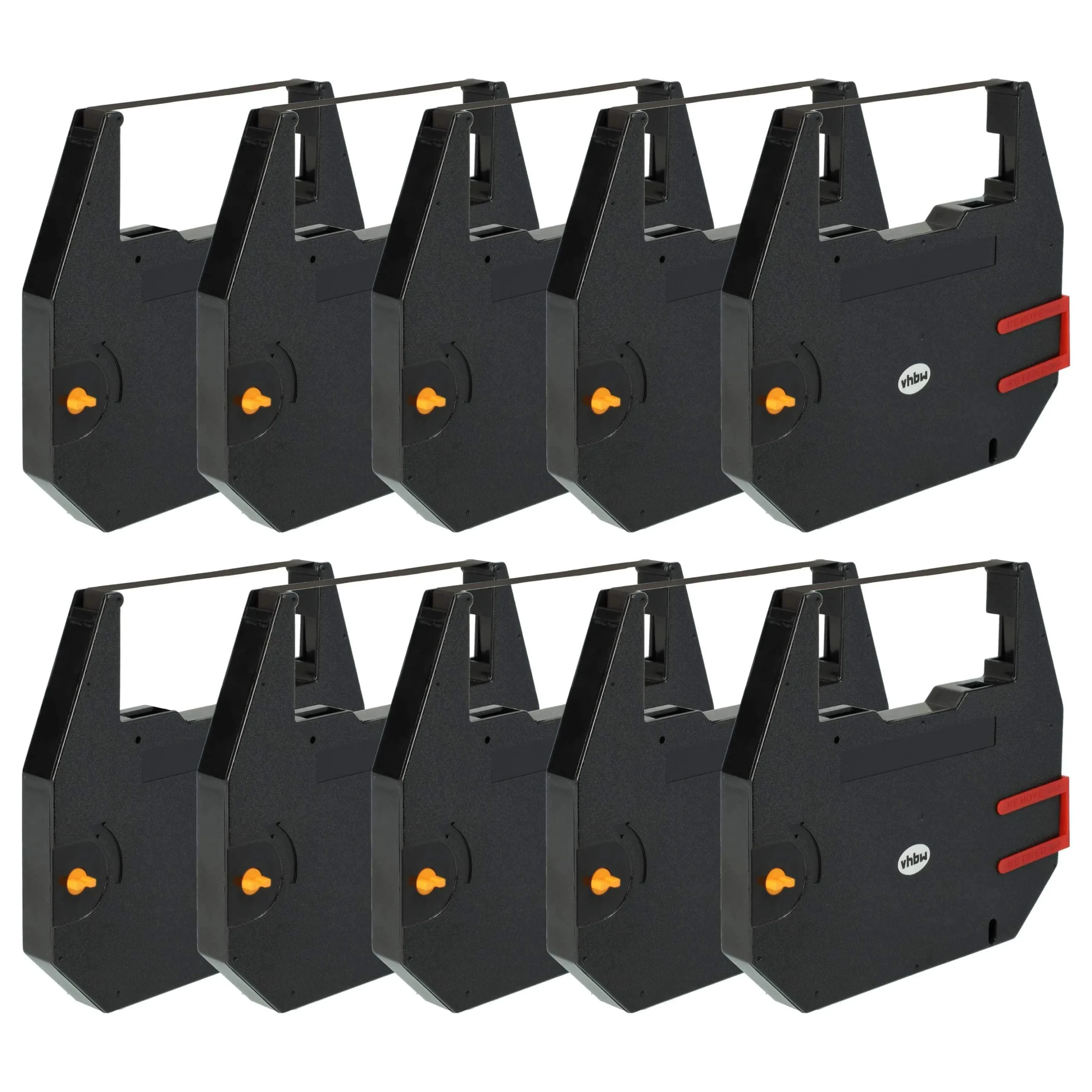 10x Ruban encreur remplace 186c1, F018602 pour imprimante matricielle / étiquette - Carbone, noir
