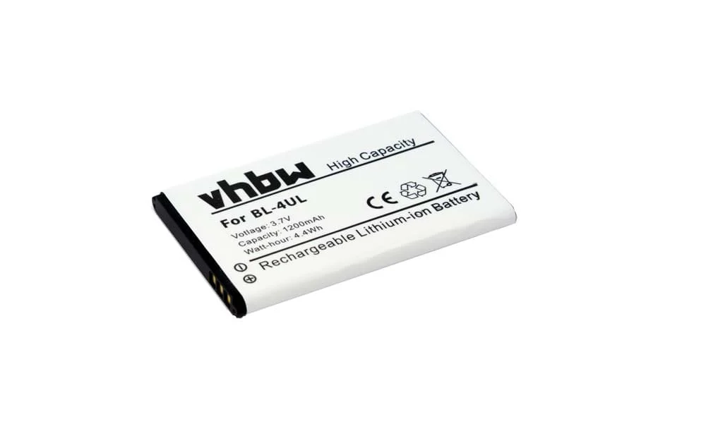 Batterie remplace Nokia BL-4UL, BL-4WL téléphone portable Microsoft - 1200mAh 3,7V Li-ion