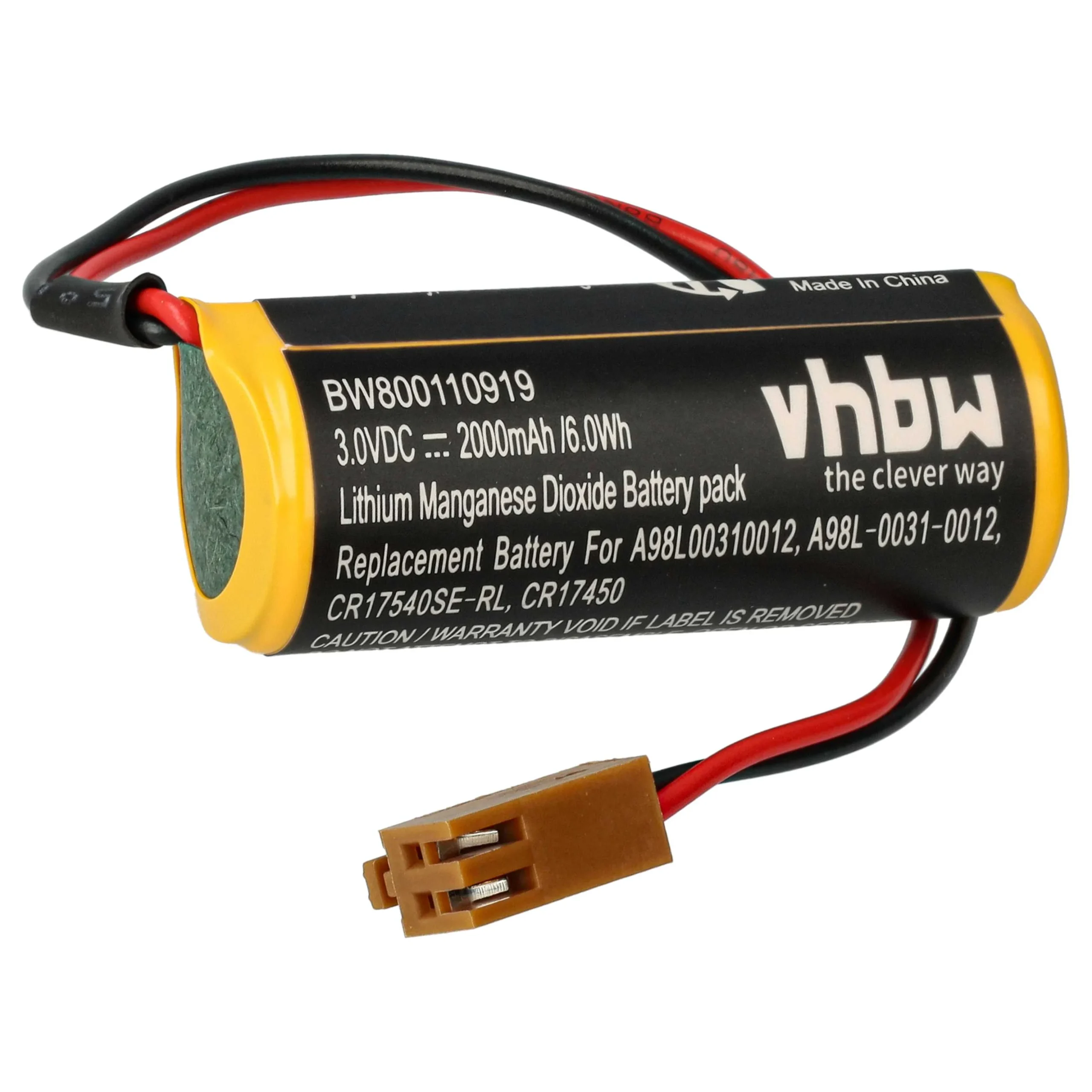 Pile remplace FDK CR8-LHC pour unité de contrôle - 2000mAh 3V Li-MnO2