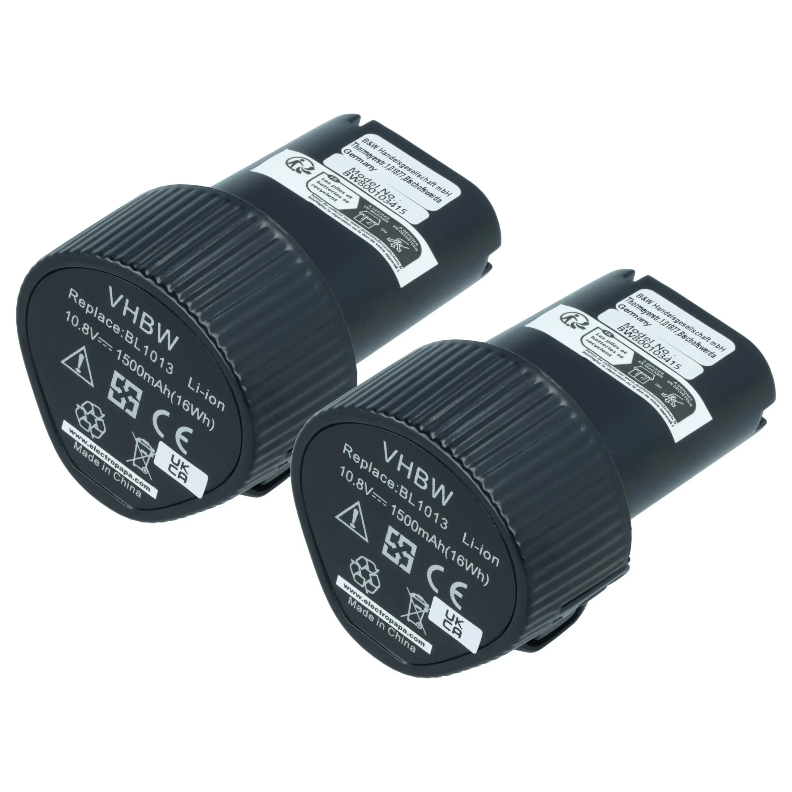 Batterie (2 pcs.) remplace Makita 194551-4, 194588-1, 194550-6 outil électrique Makita - 1,5Ah 10,8V Li-ion