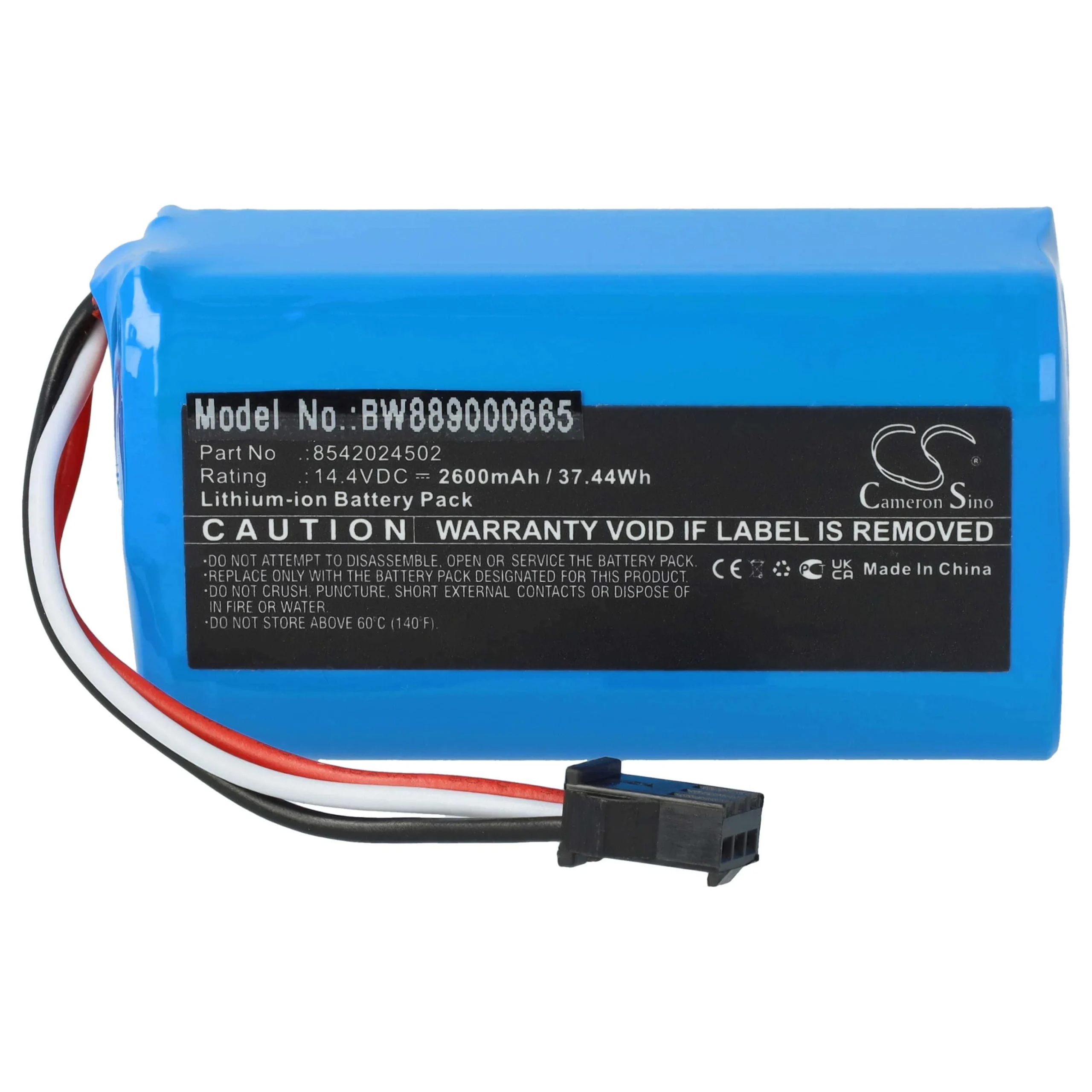 Batterie remplace Deik 8542024502 pour robot aspirateur Deik - 2600mAh 14,4V Li-ion