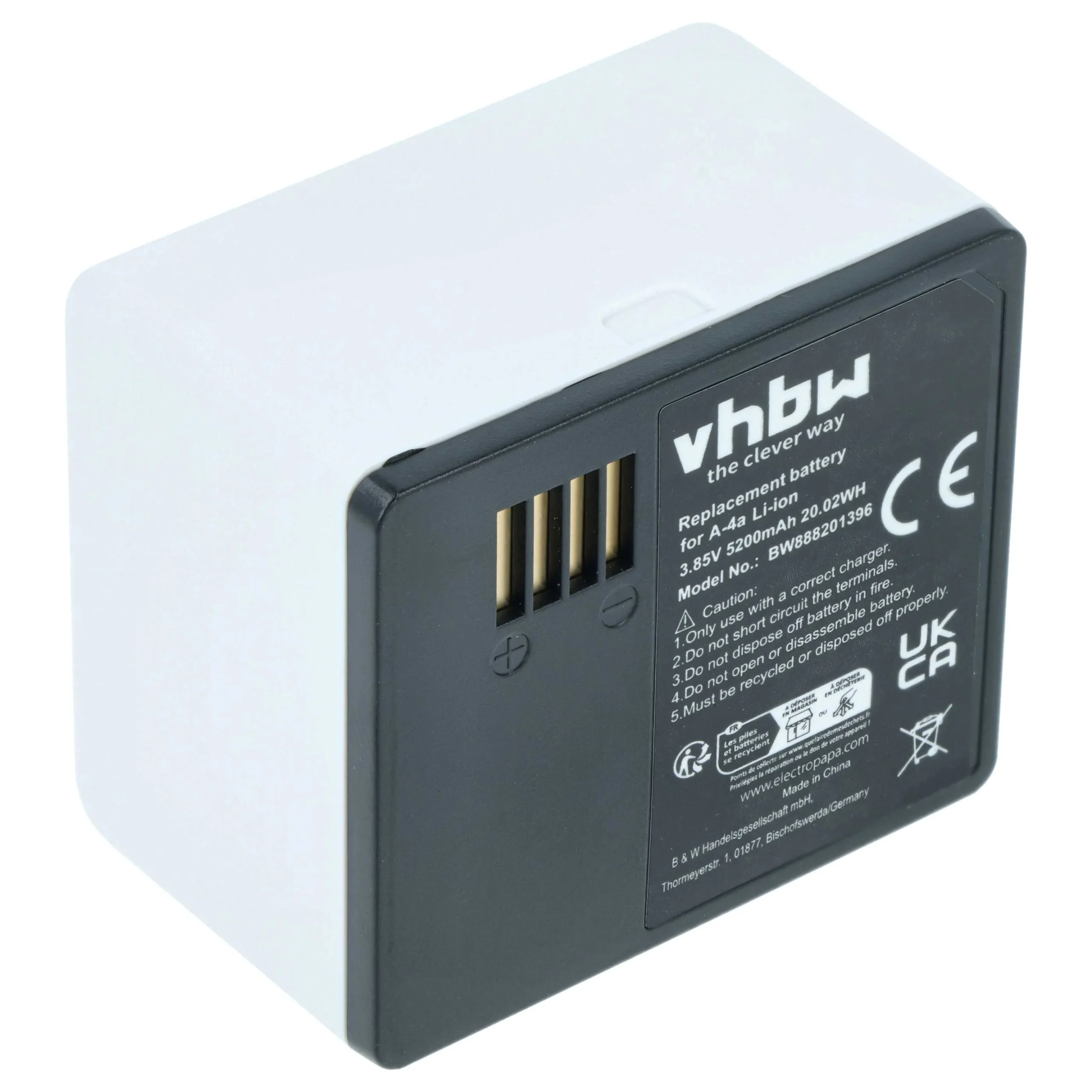 Batterie remplace Arlo 308-1070-01, 308-10069-01 caméra de surveillance Arlo - 5200mAh 3,85V Li-polymère