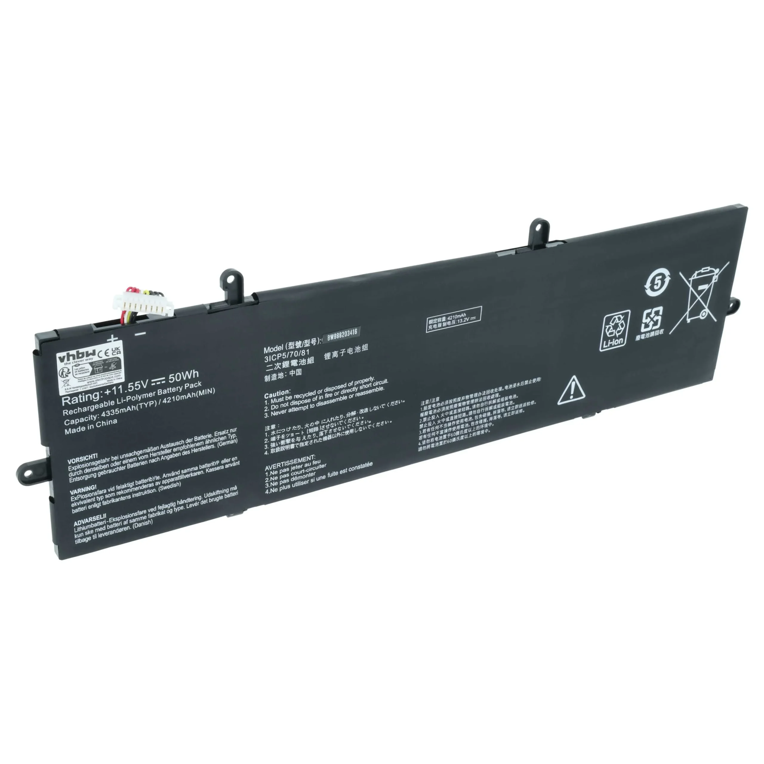 Batterie remplace Asus 0B200-03160000, C31N1816 pour ordinateur portable Asus- 4250mAh 11,55V Li-polymère