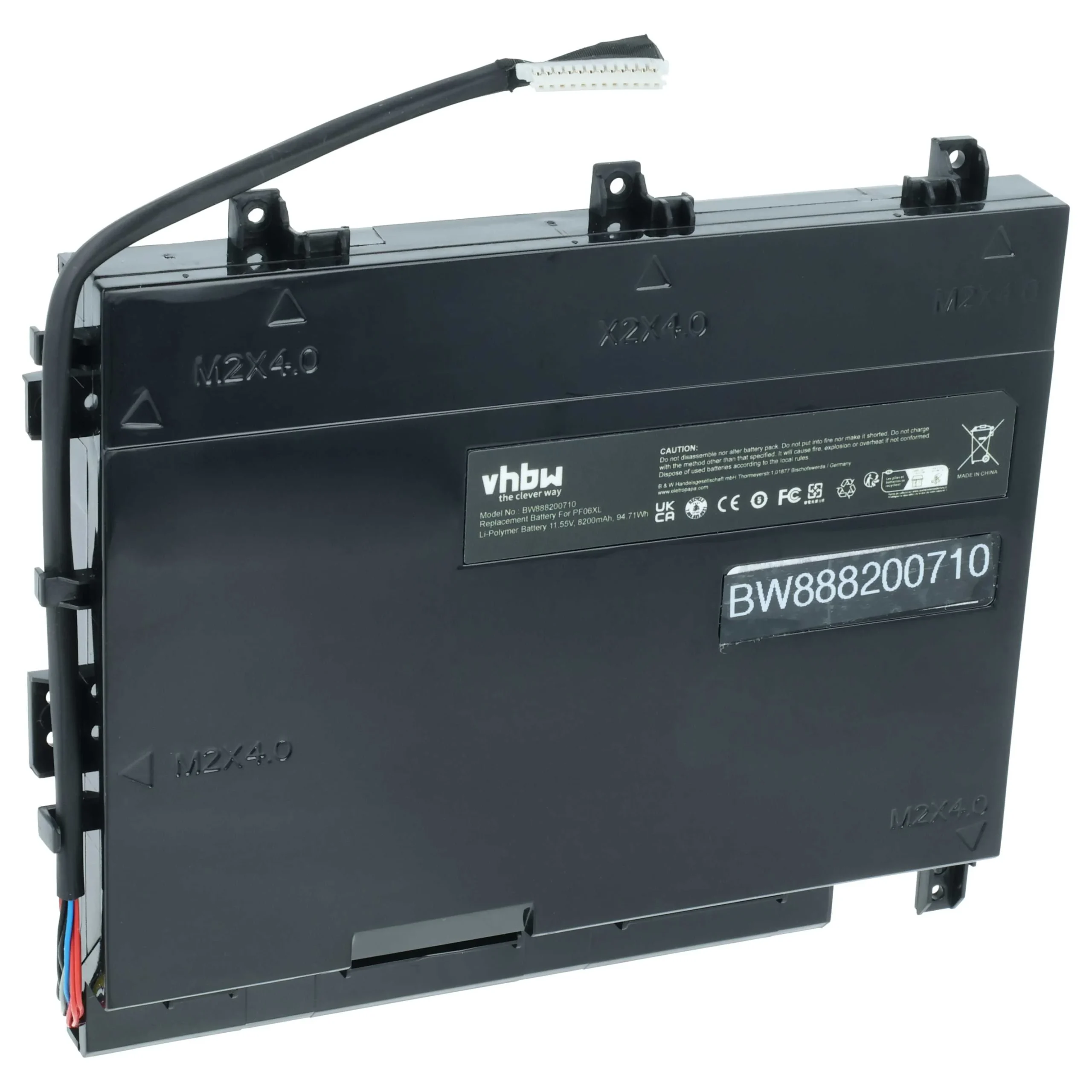 Batterie remplace HP 852801-2C1, 853294-850 pour ordinateur portable HP- 8200mAh 11,55V Li-ion, noir