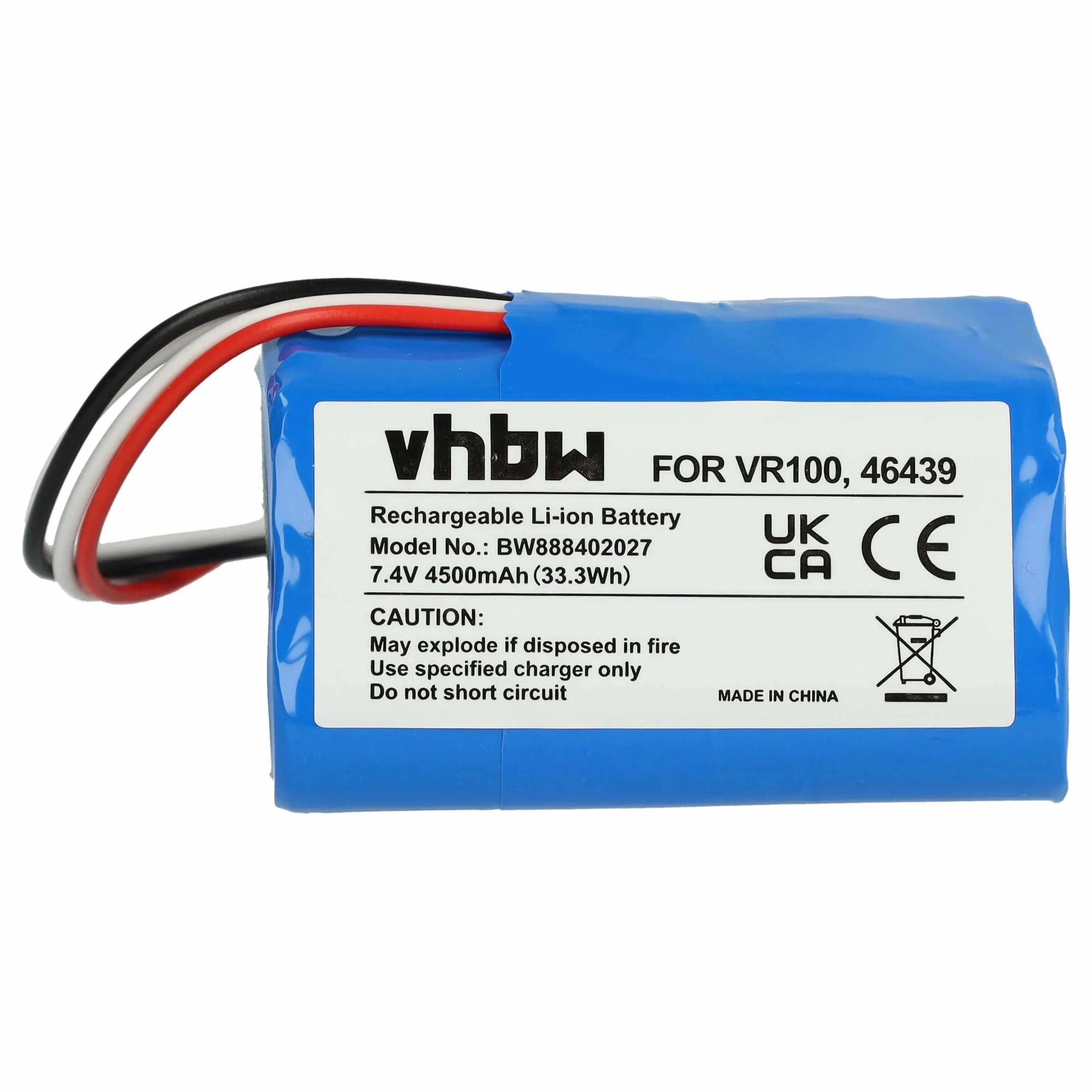 Batterie remplace Vorwerk PN46439, SCM61932, 46439 pour robot aspirateur Vorwerk - 4500mAh 7,4V Li-ion