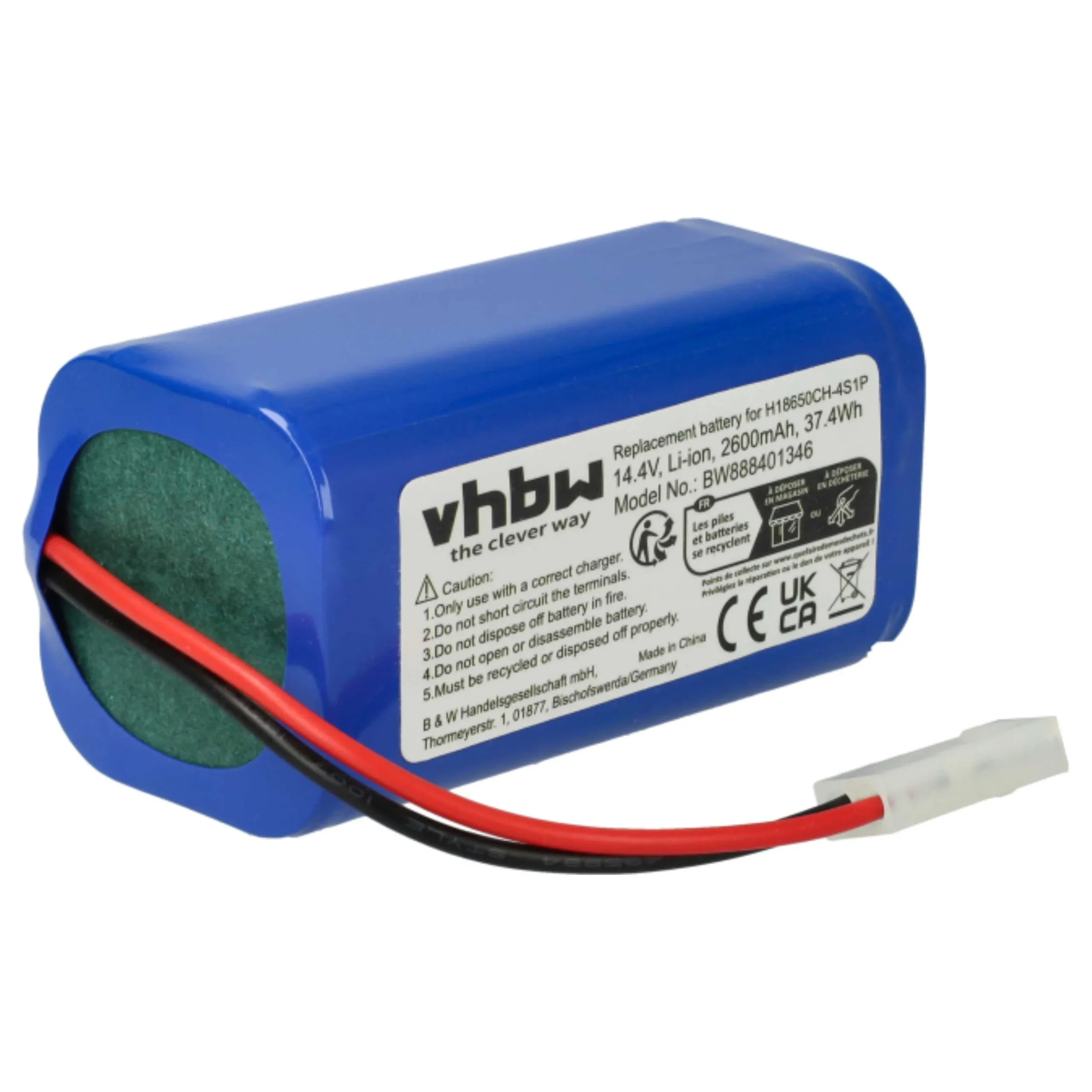 Batterie remplace Xiaomi H18650CH-4S1P pour robot aspirateur Panasonic - 2600mAh 14,4V Li-ion