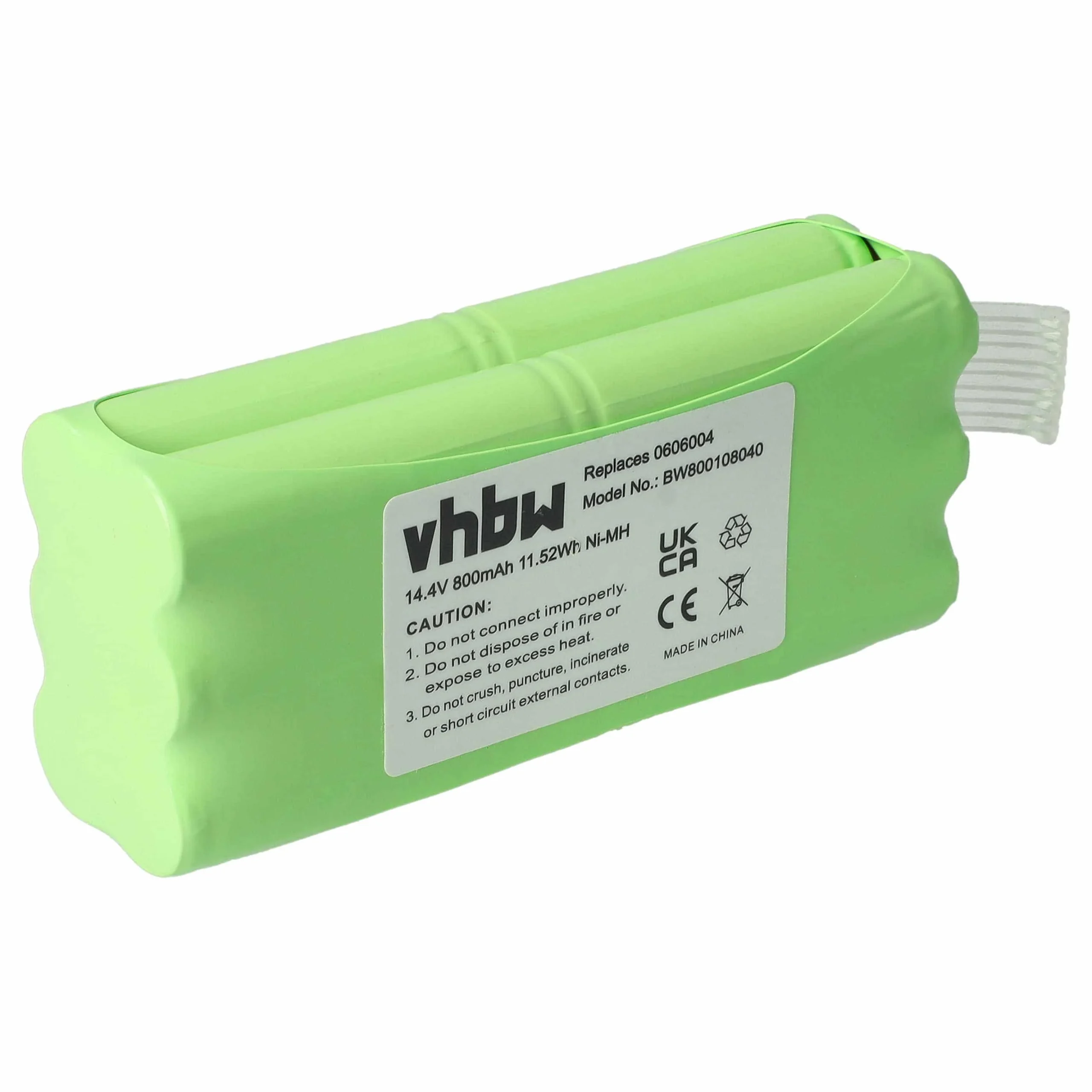 Batterie remplace Dirt Devil 0606004, 0607004, 0610014 pour robot aspirateur Taurus - 800mAh 14,4V NiMH
