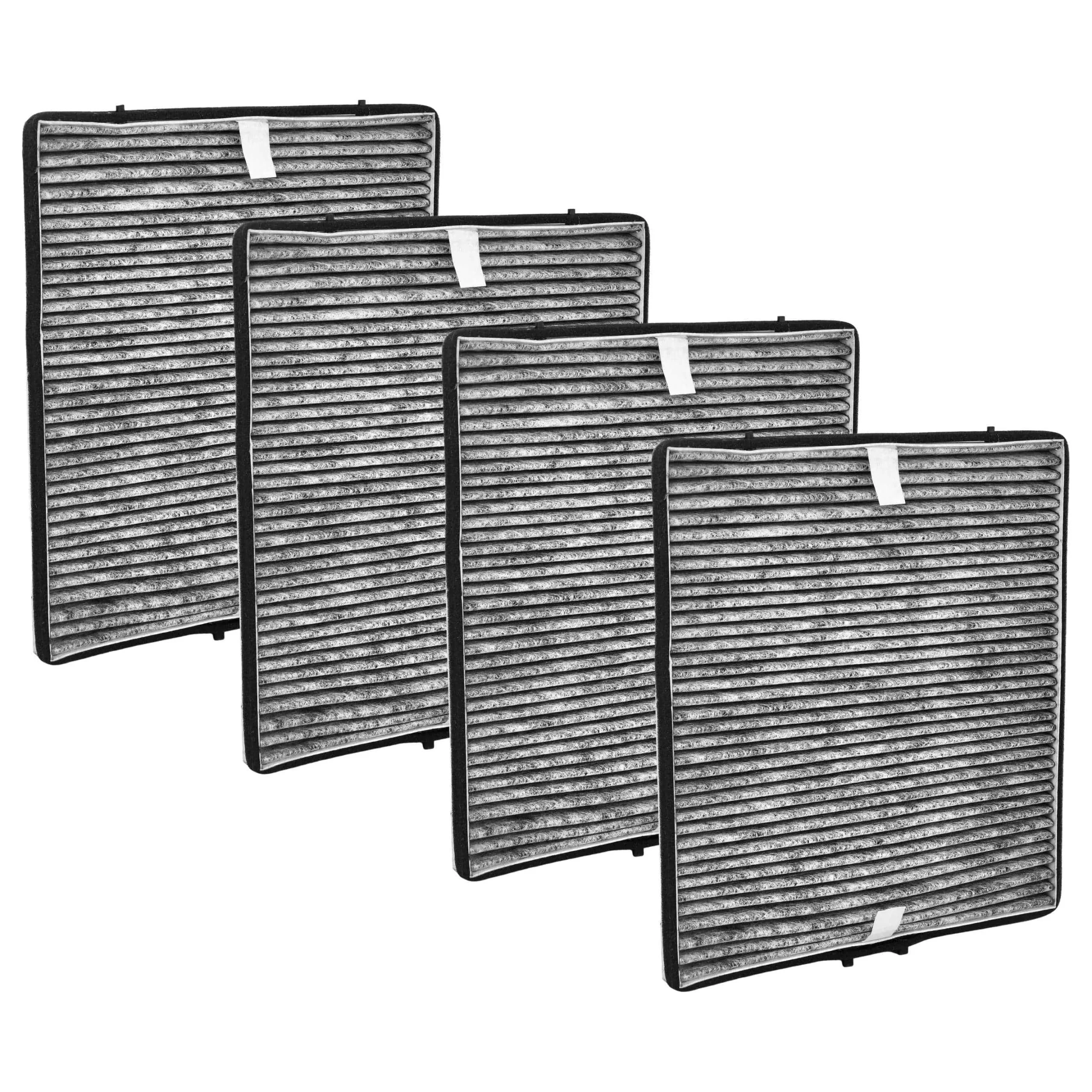 4x Filtres à charbon actif remplace Miele 11762650, DKF 25-P pour hotte Miele
