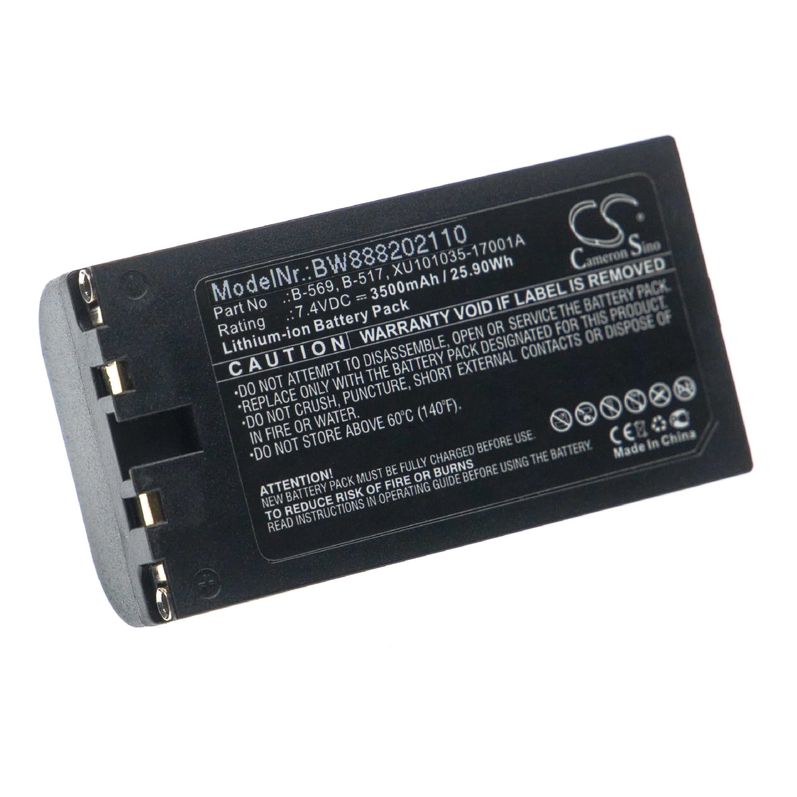 Batterie remplace Graphtec XU101035-17001A, B-569, B-517 outil de mesure Graphtec - 3500mAh 7,4V Li-ion