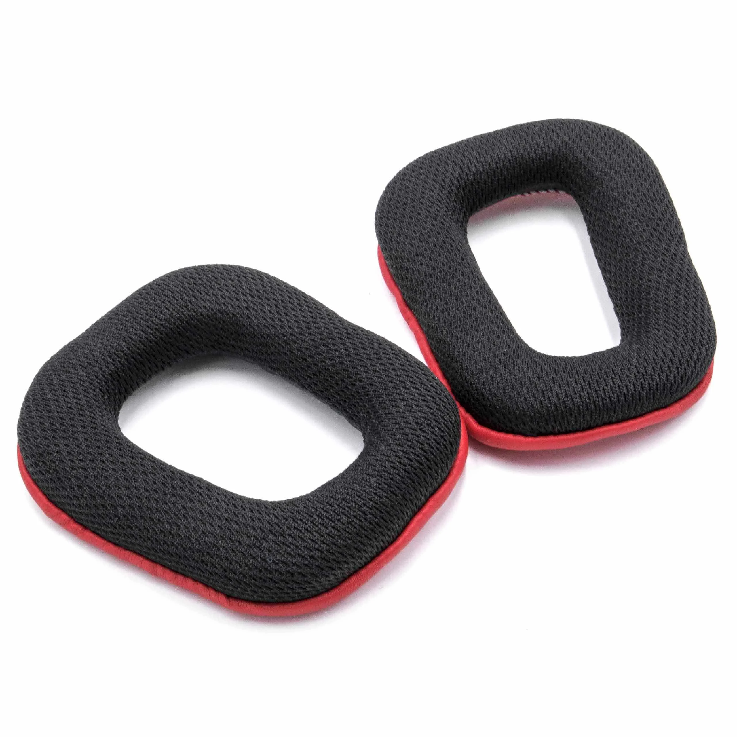 2x Coussinets d'oreille pour casques écouteurs Logitech G930 - noir / rouge