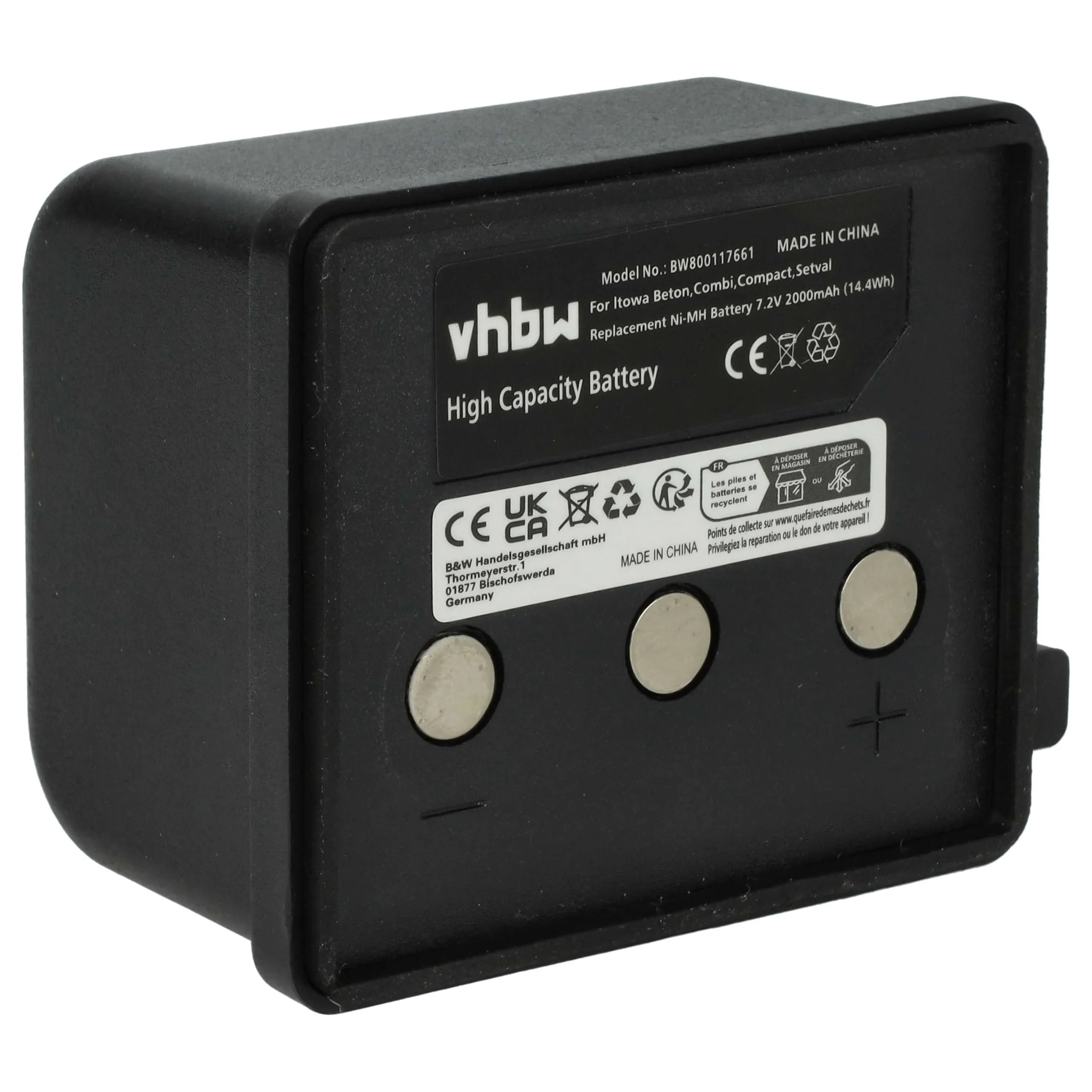 Batterie remplace Itowa BT7223, BT7223MH pour télécommande Itowa- 2000mAh 7,2V NiMH
