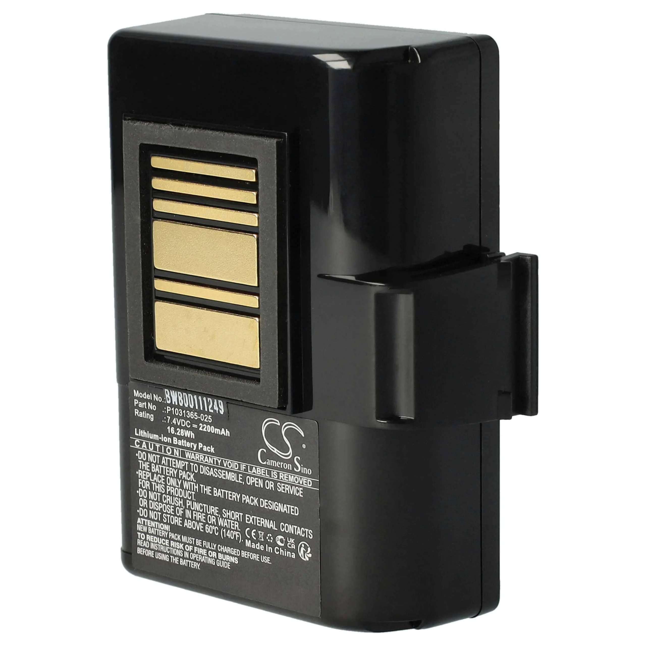 Batterie remplace Zebra AT16004, BTRY-MPP-34MA1-01 pour imprimante Zebra - 2200mAh 7,4V Li-ion