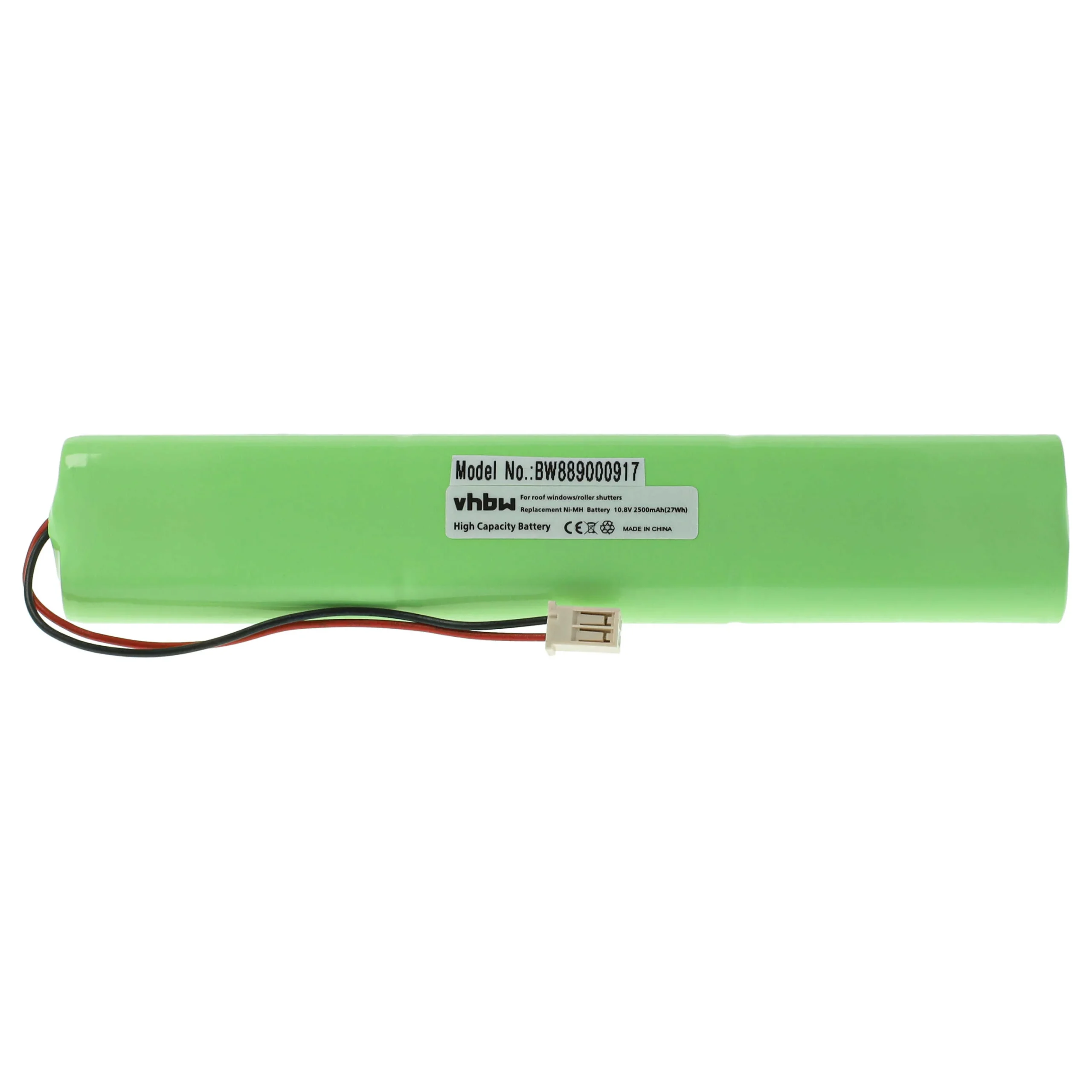 Batterie remplace Velux 946987, 946930, 946933 store volet de fenêtre Velux - 2500mAh 10,8V NiMH + câble